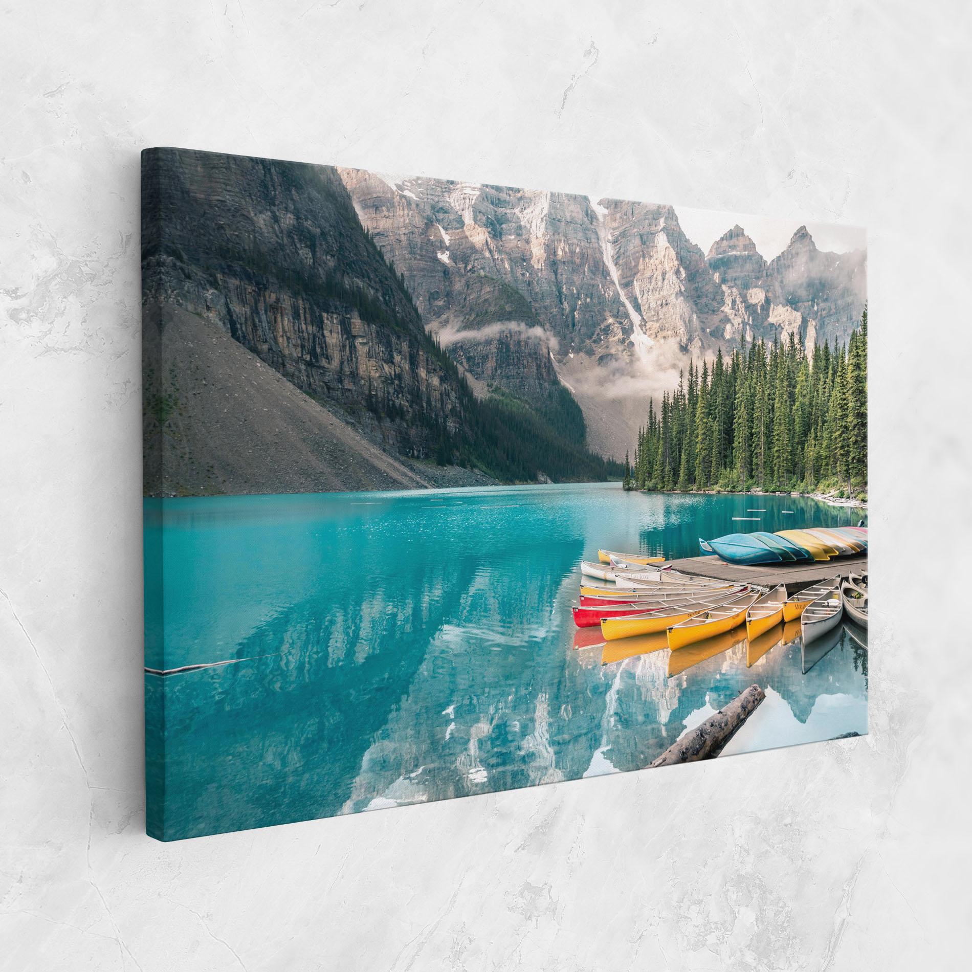 Vászonkép Beautiful Moraine Lake mockup 1