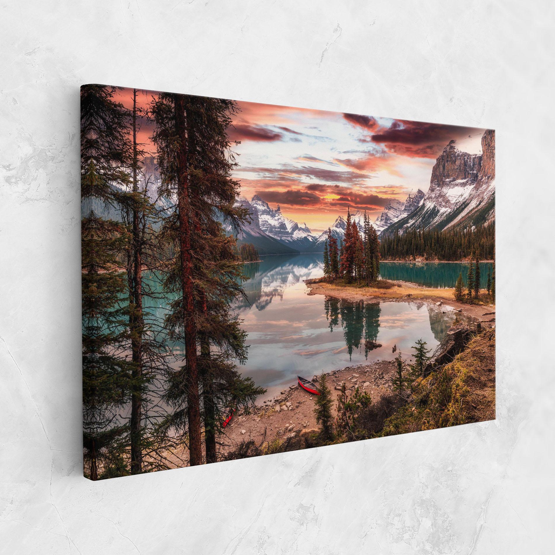 Vászonkép Sunset Lake View mockup 1