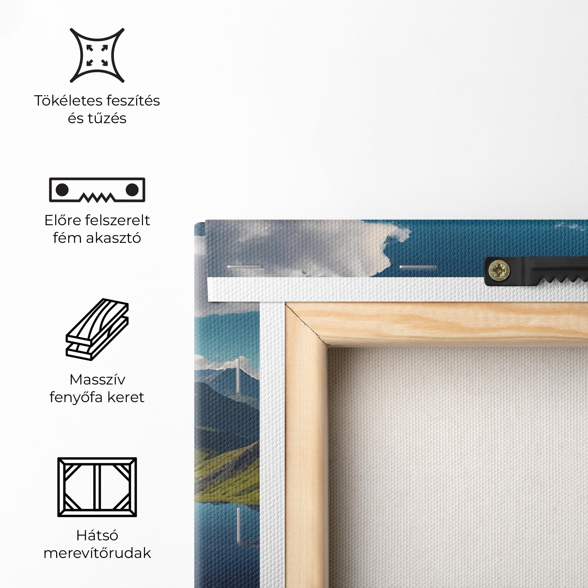 Vászonkép Red Flower Lake mockup 5