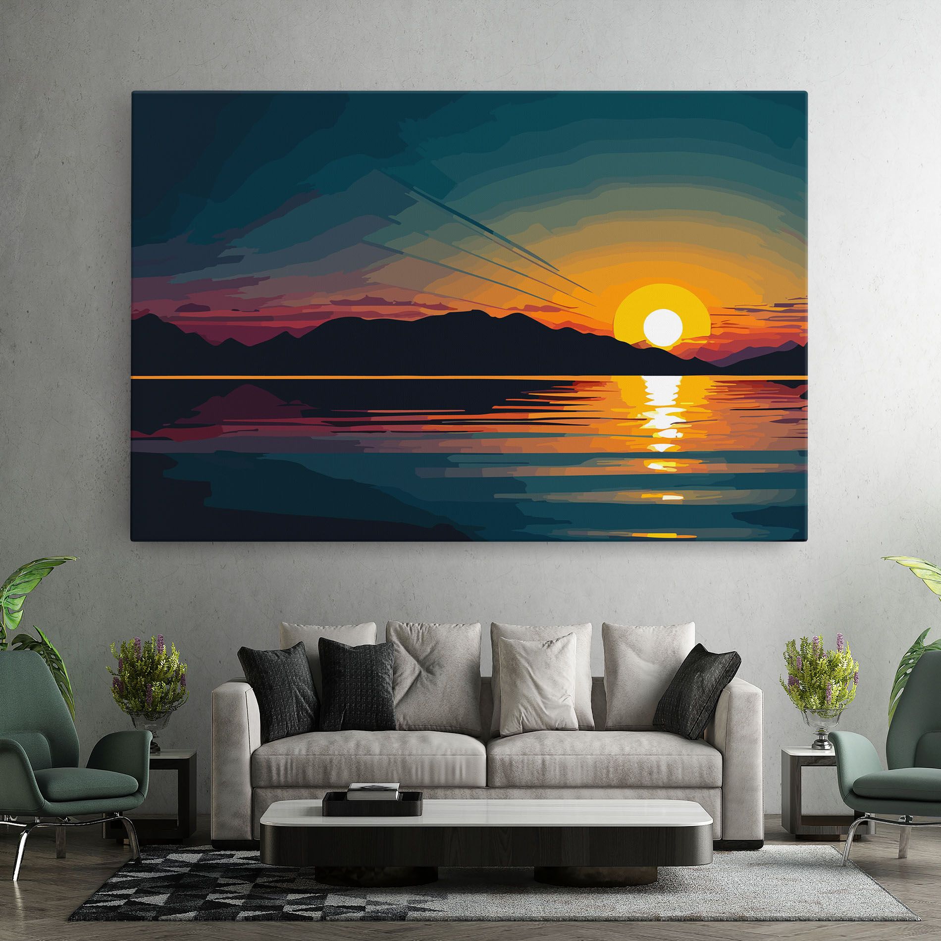 Sunset Art Lake mockup 7