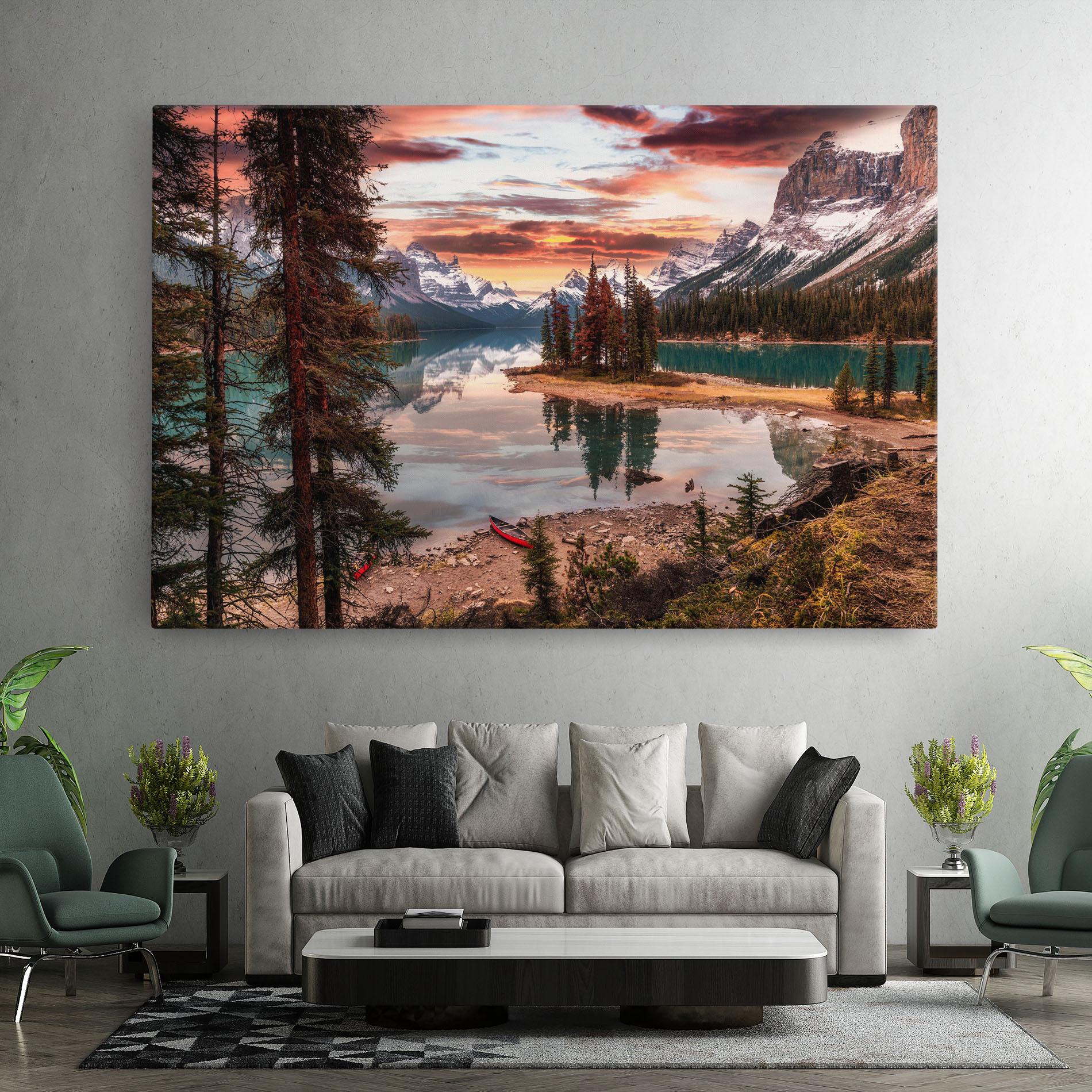 Vászonkép Sunset Lake View mockup 7