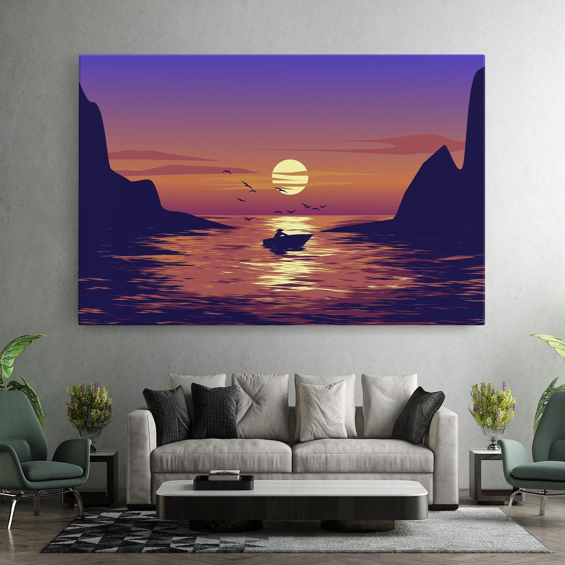 Vászonkép Sunset Scenery View mockup 7