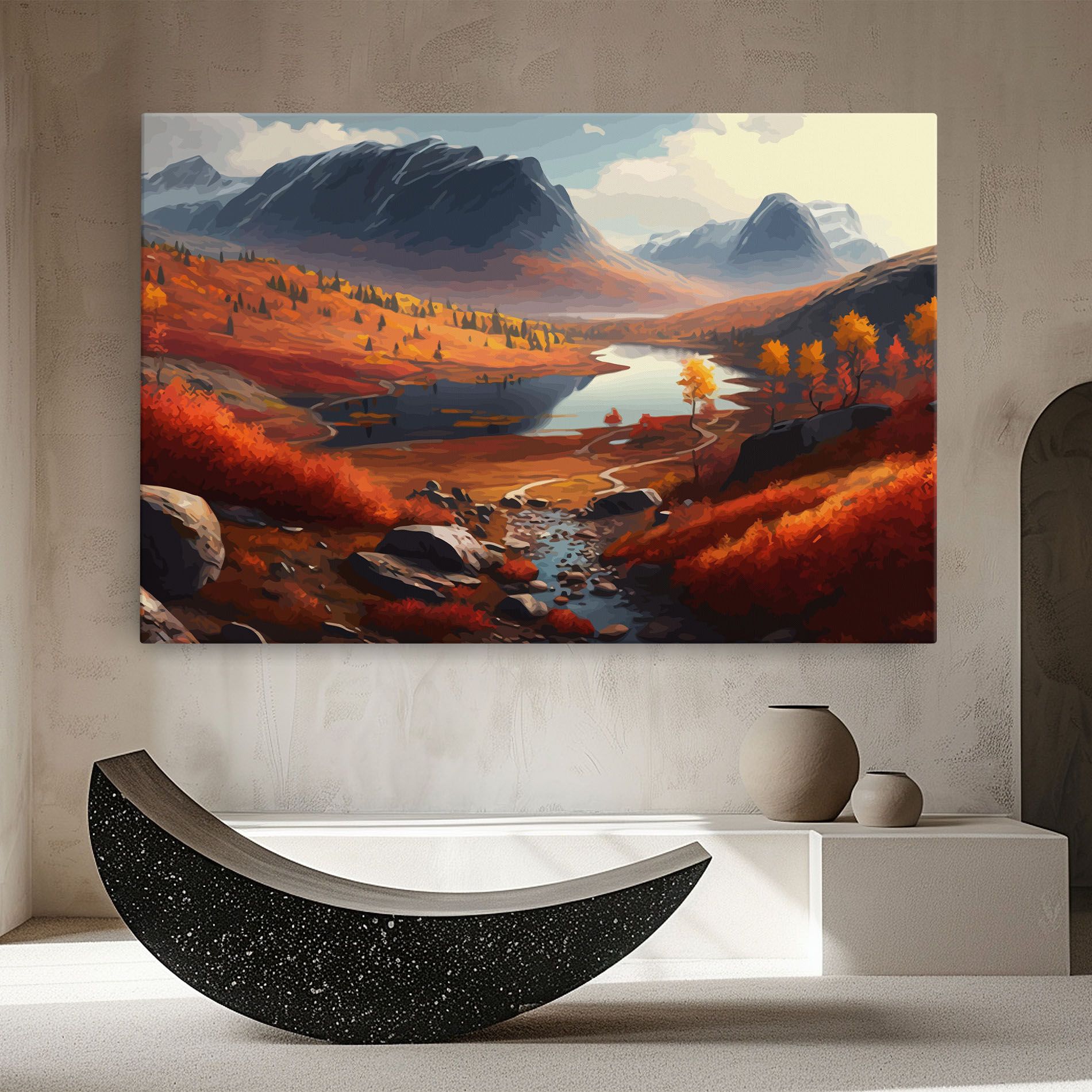 Autumn Field Lake mockup 8