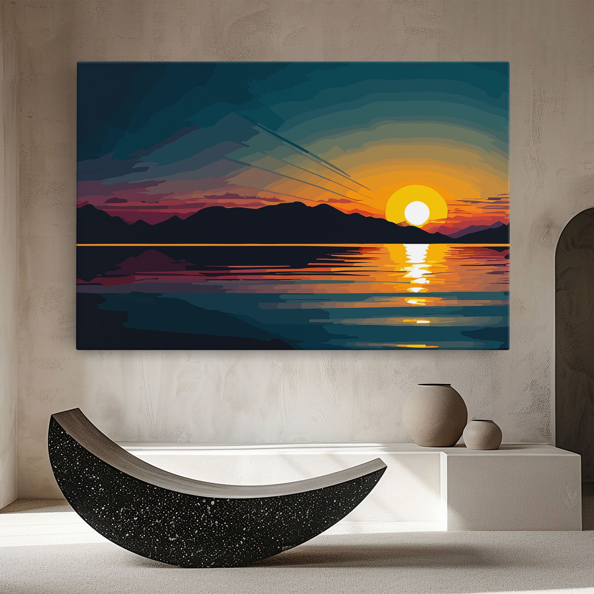 Sunset Art Lake mockup 8