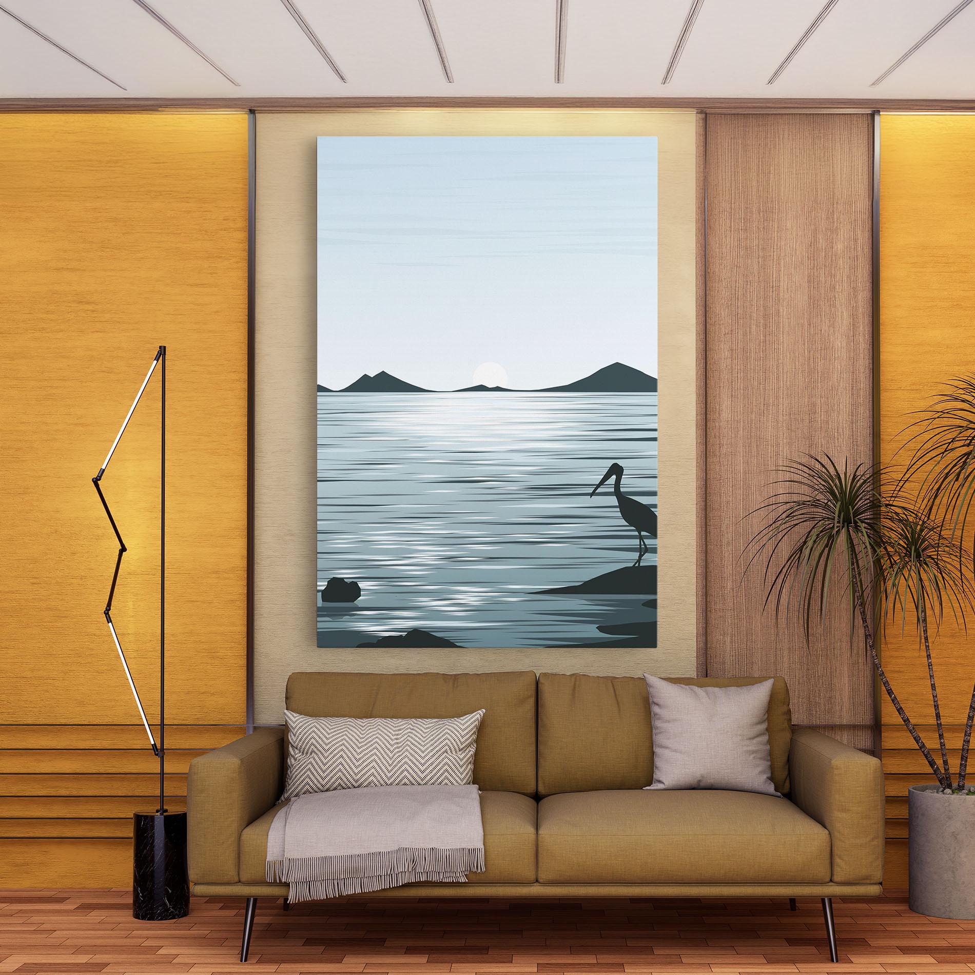 Vászonkép Sparkling_lake_view mockup 9