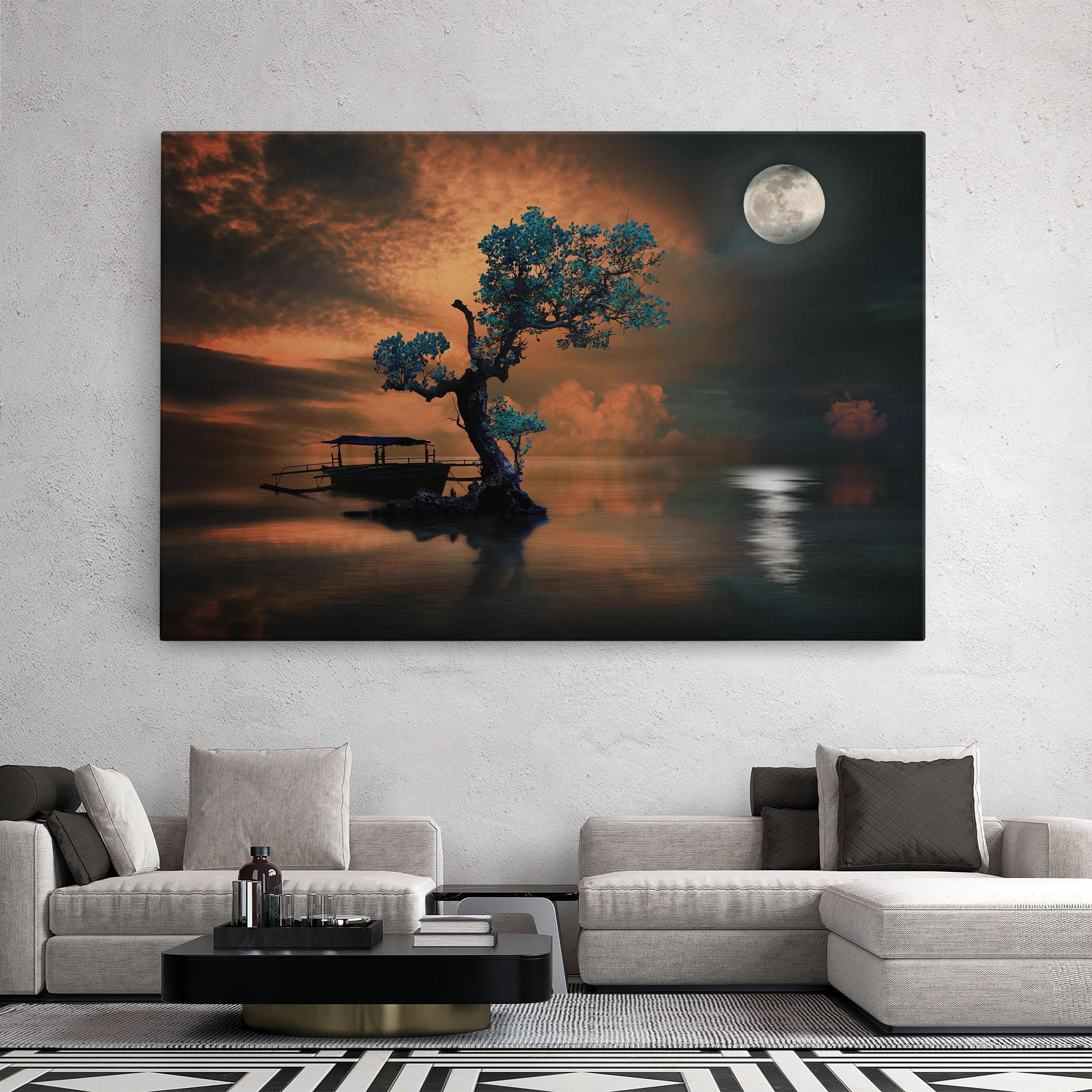 Vászonkép Blue Tree mockup 2