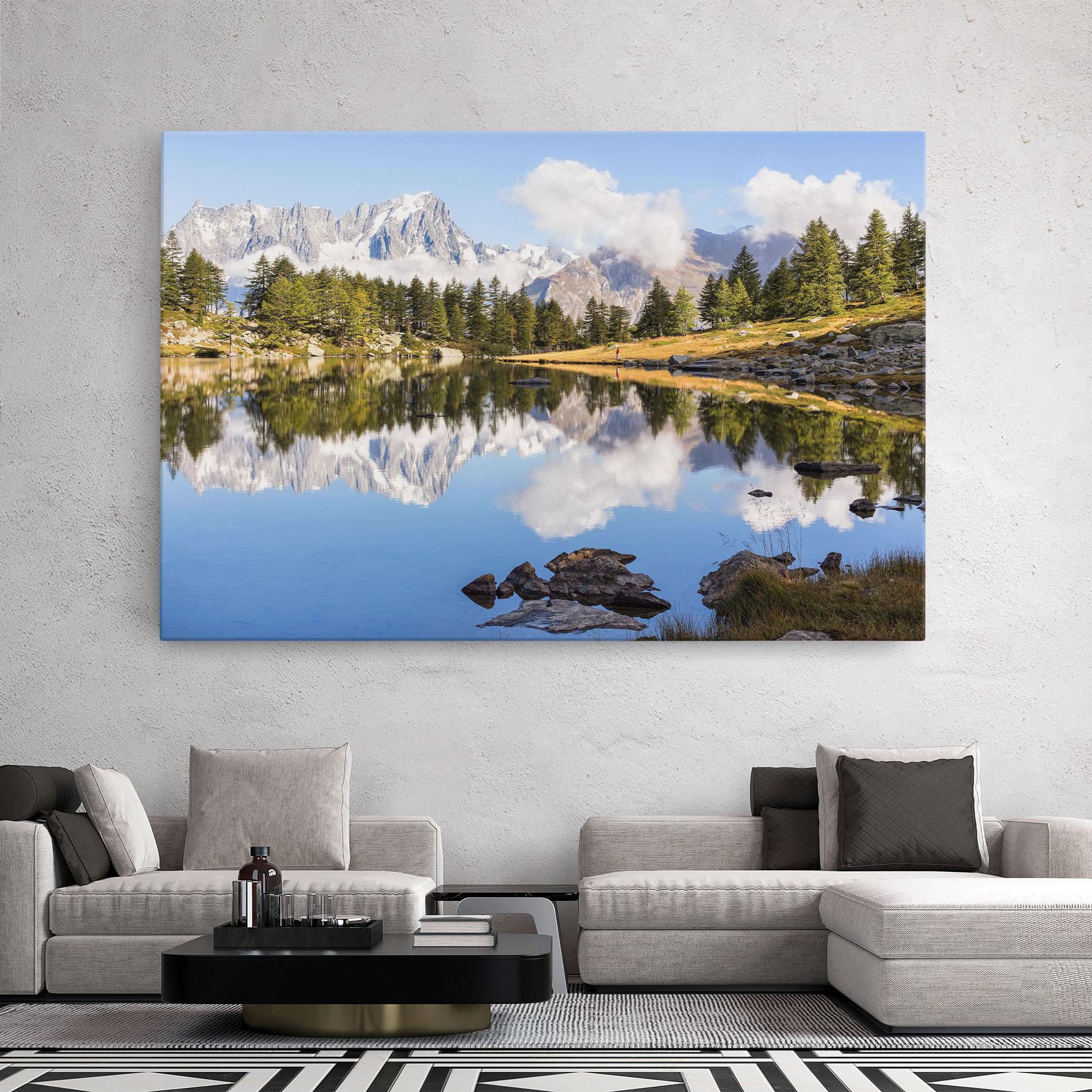 Vászonkép Mountain Reflection mockup 2