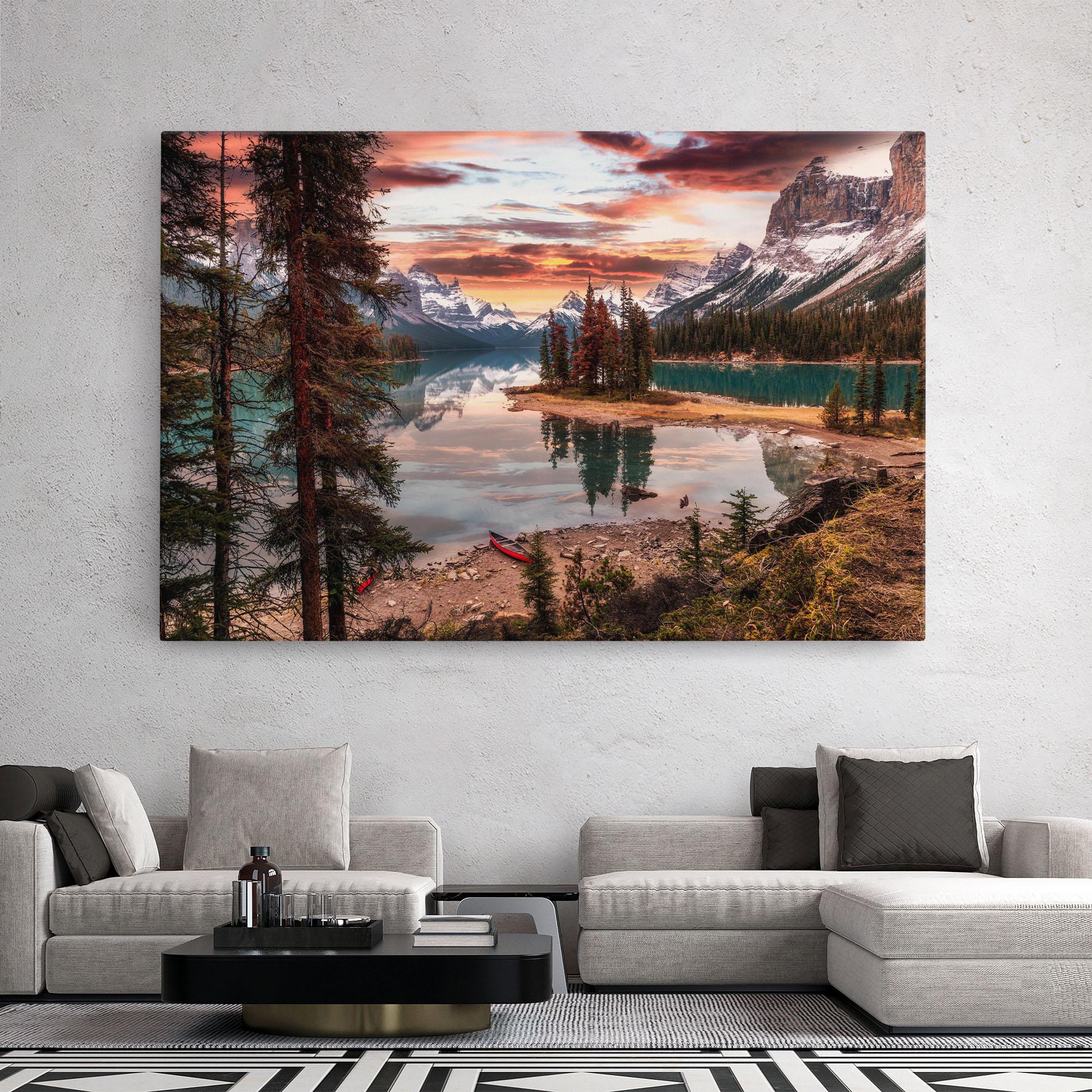 Vászonkép Sunset Lake View mockup 2