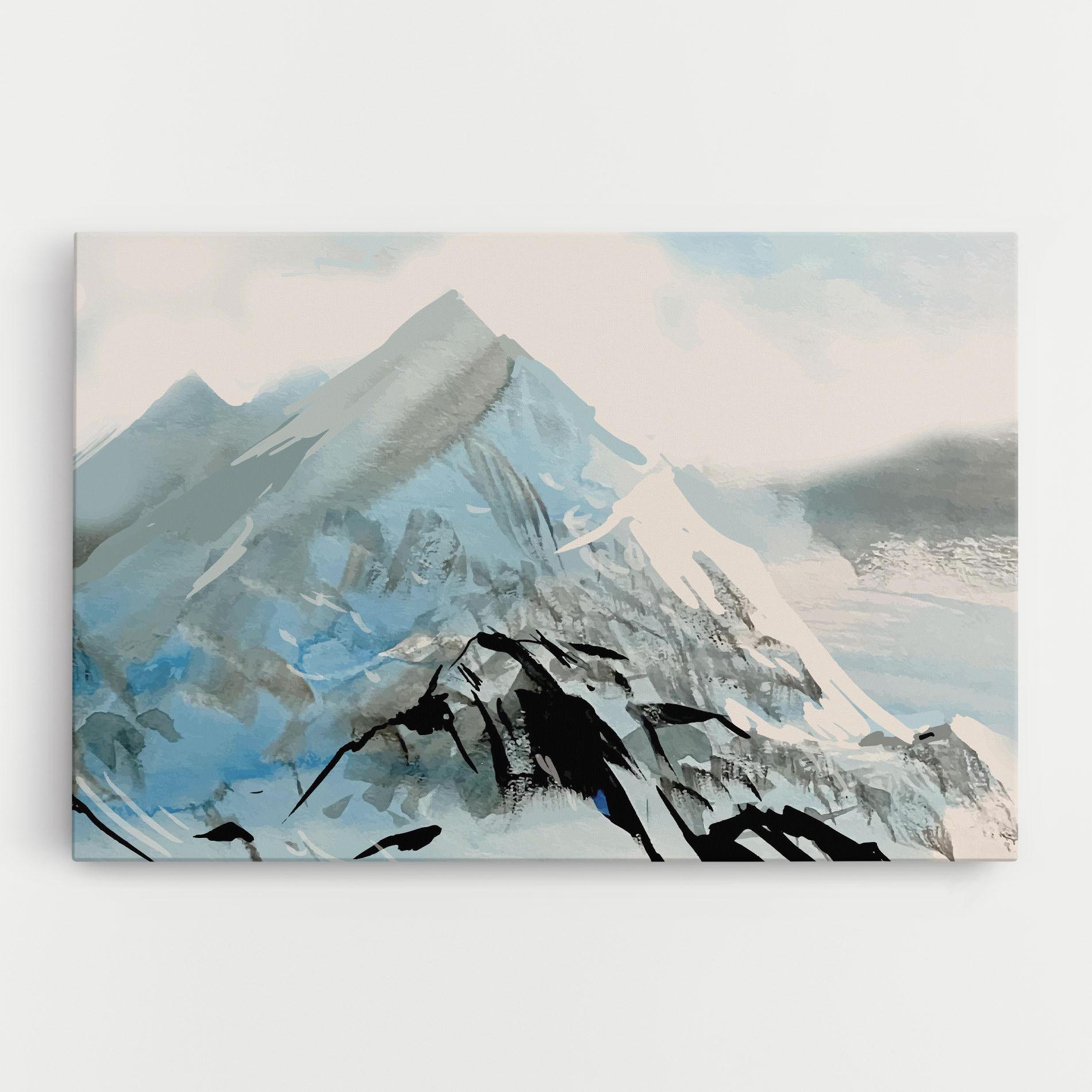 Vászonkép Blue Black Mountain mockup 0