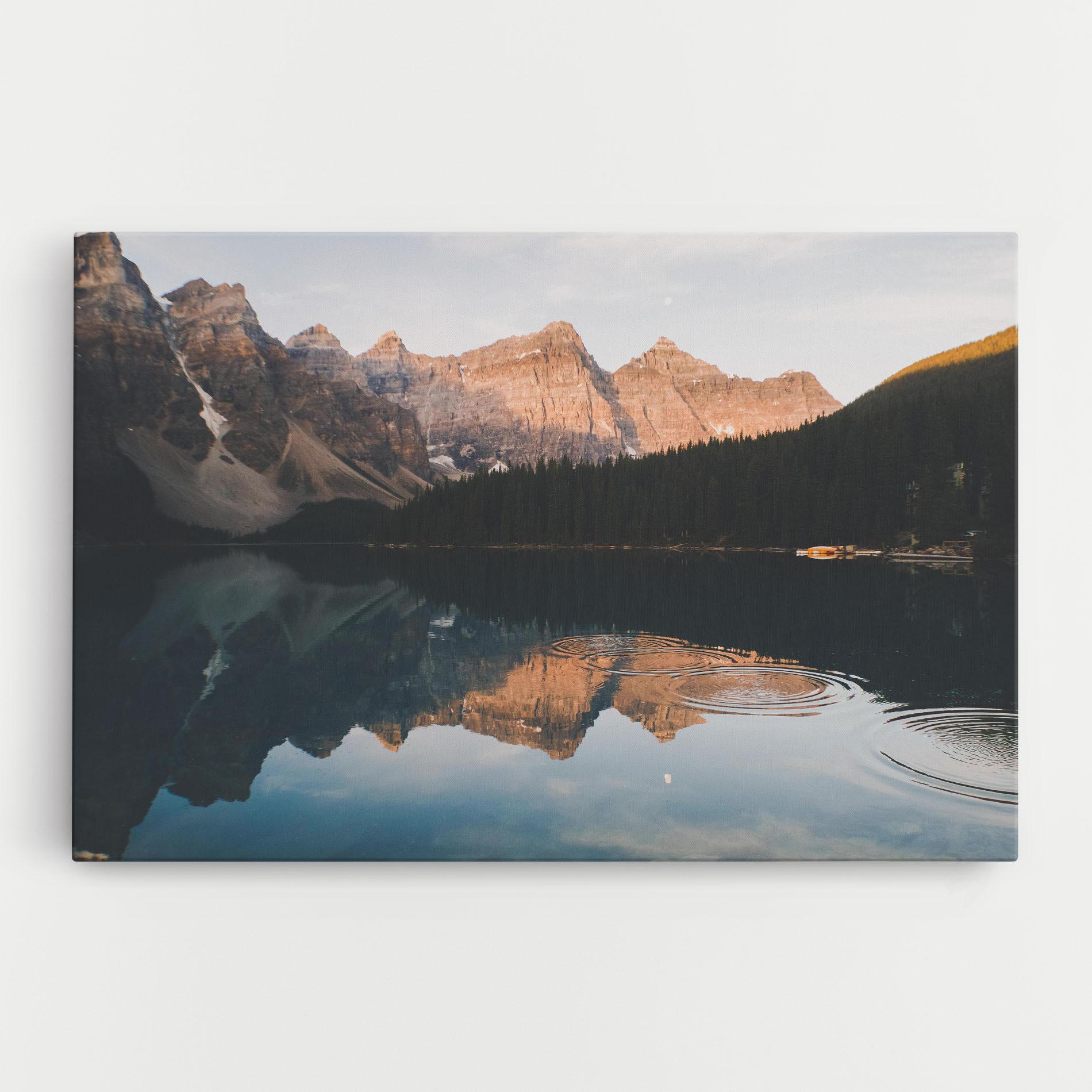 Vászonkép Brown Mountain Lake mockup 0
