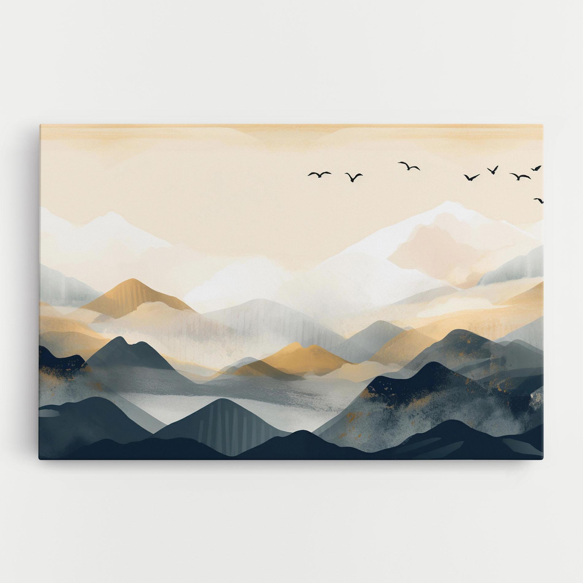 Vászonkép Gold Foggy Blue mockup 0