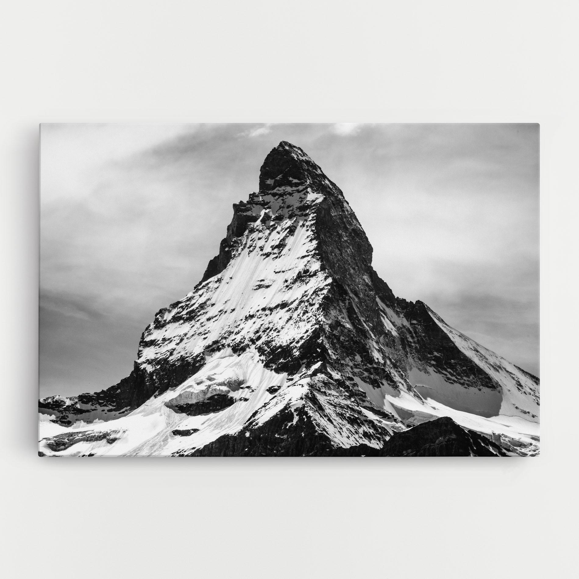 Vászonkép Snowy Black Mountain mockup 0