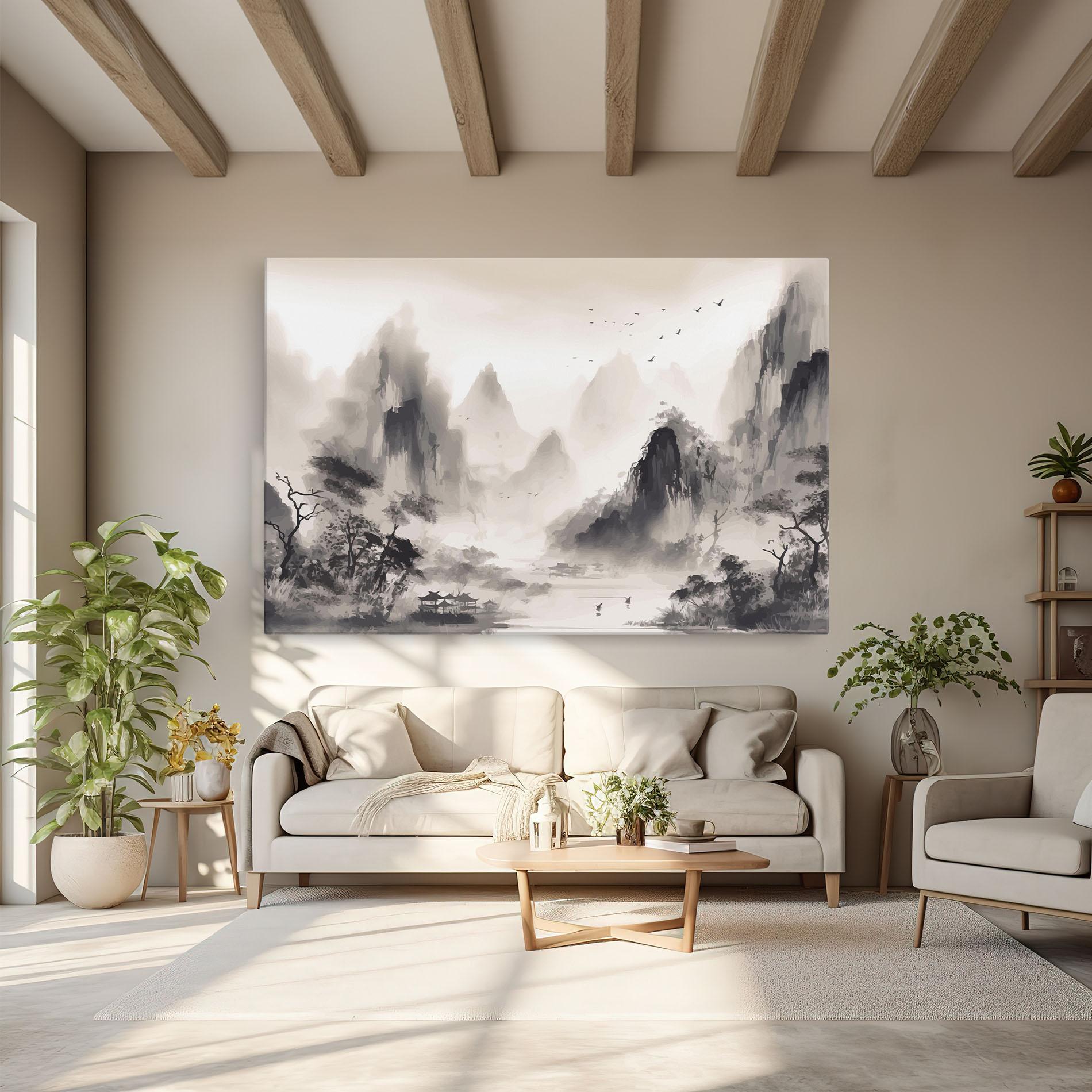 Vászonkép Far Away Mountain mockup 6