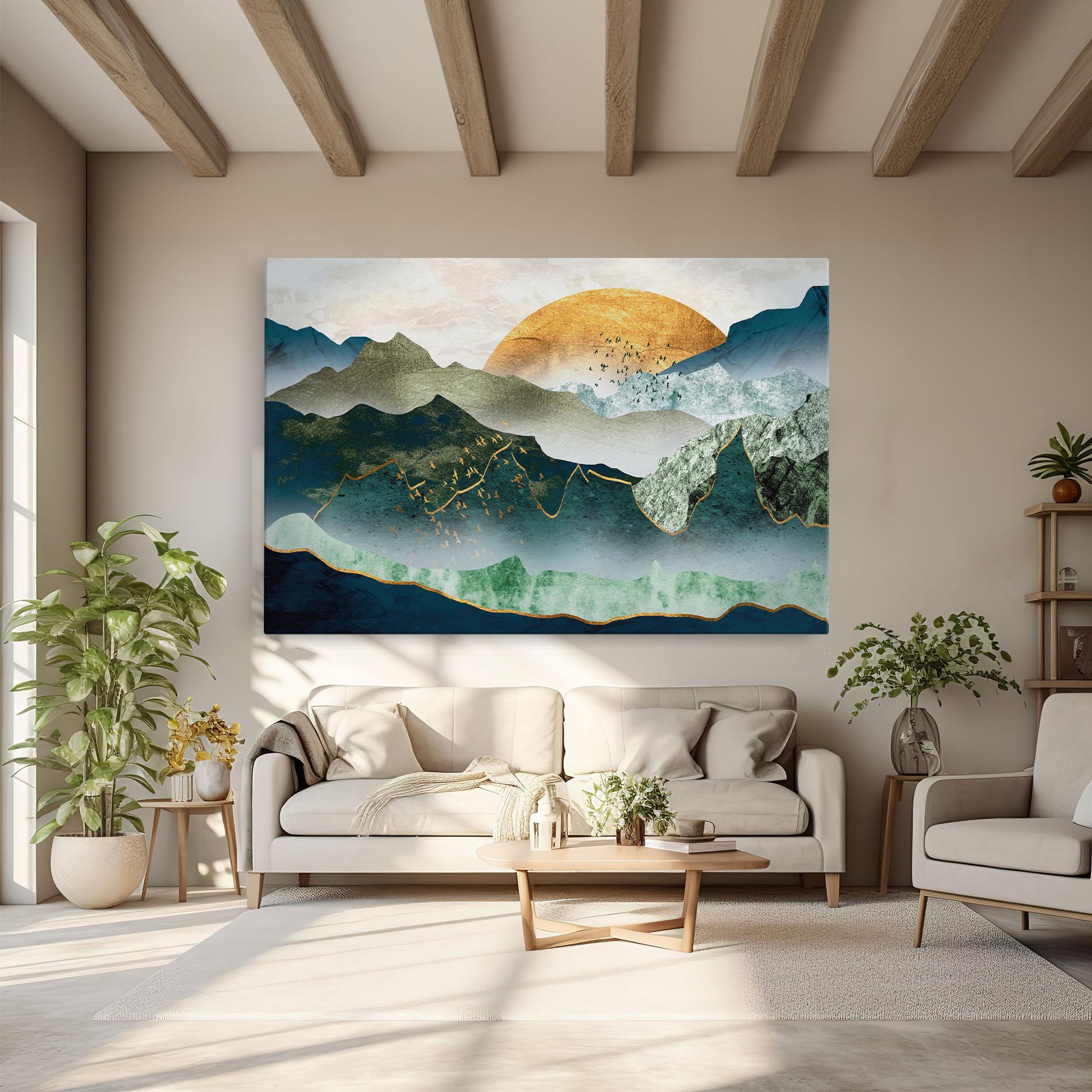 Vászonkép Golden Mountains mockup 6