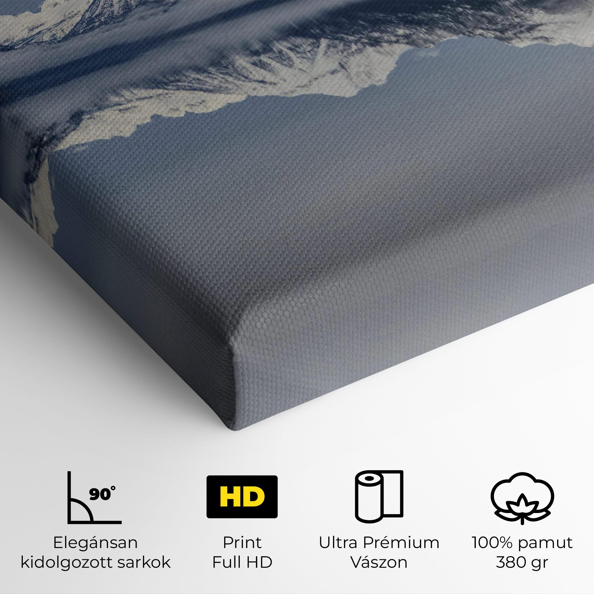 Vászonkép Beautiful Snowy Mountain mockup 4