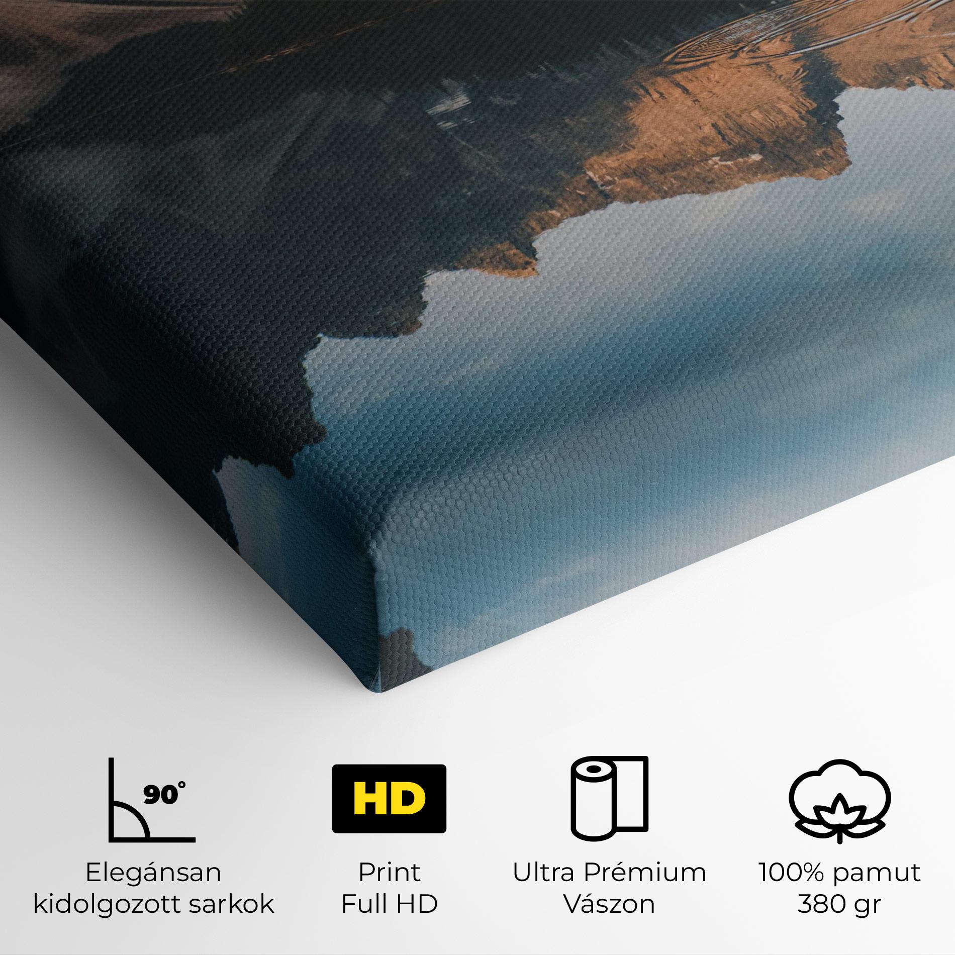Vászonkép Brown Mountain Lake mockup 4