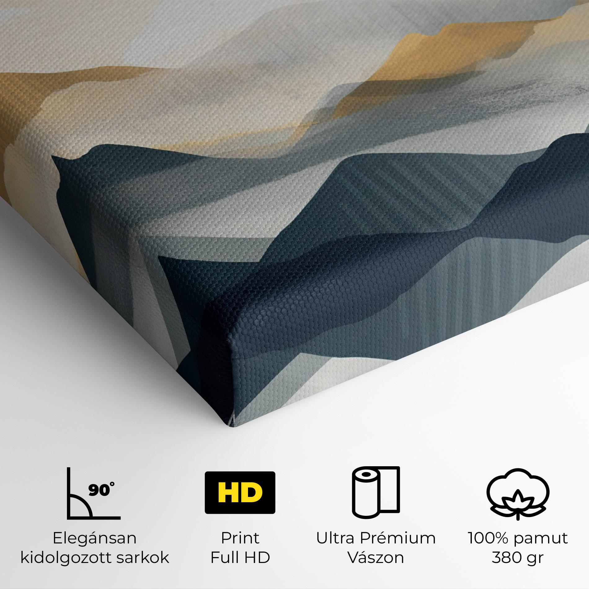 Vászonkép Gold Foggy Blue mockup 4