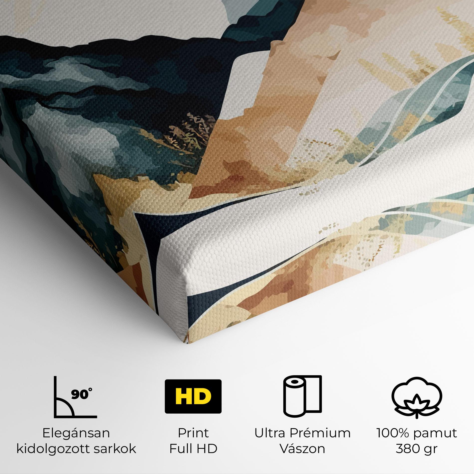Vászonkép Gold Green Mountain mockup 4