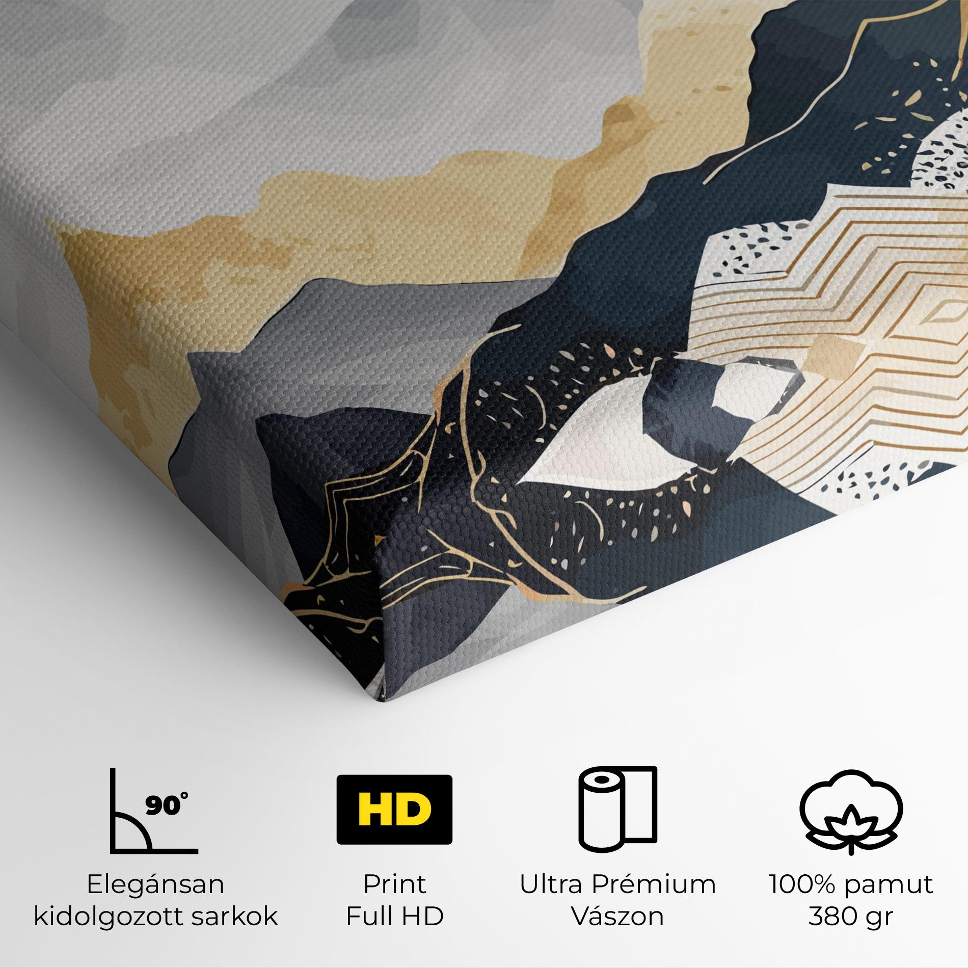 Vászonkép Gold Grey Mountain mockup 4