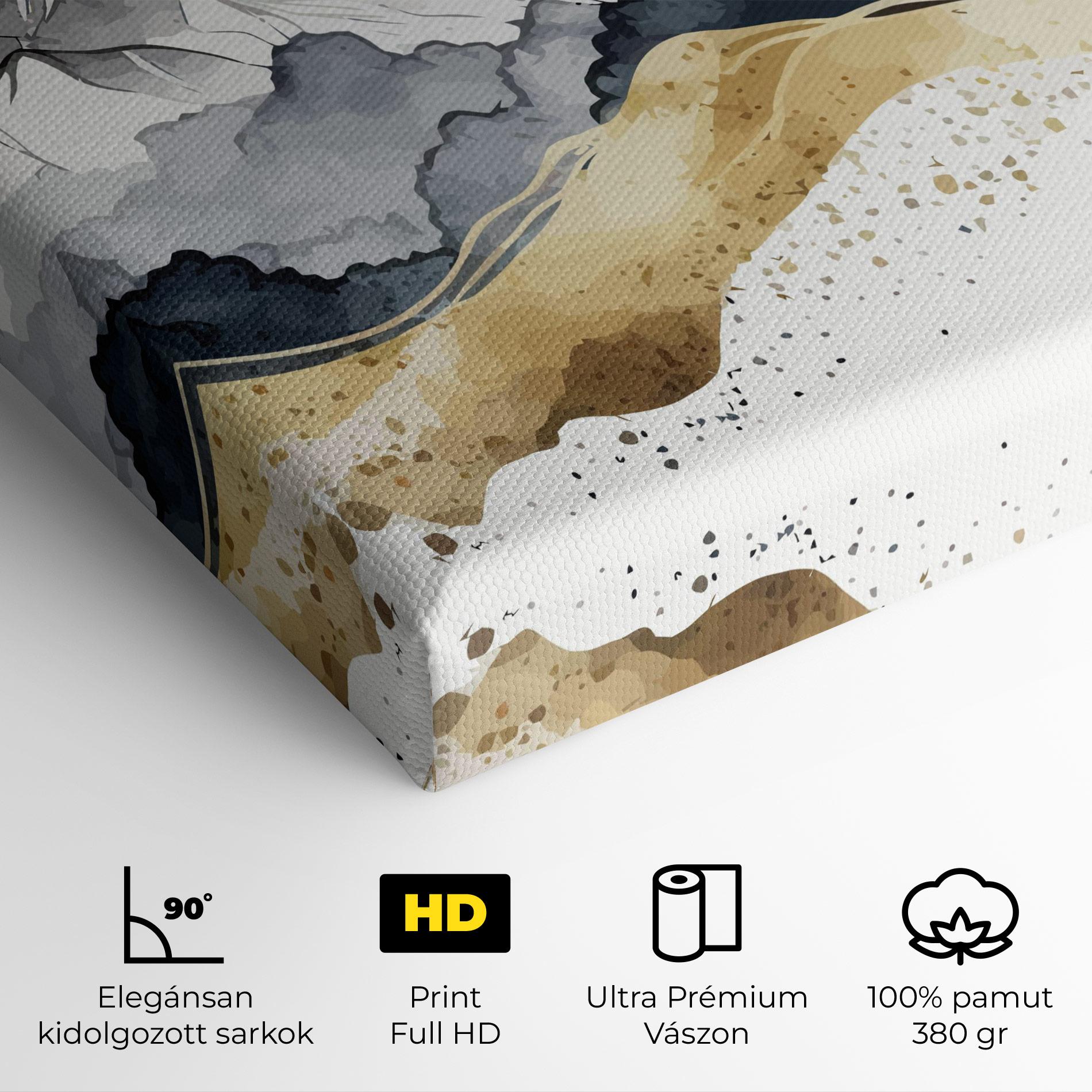Vászonkép Grey Gold Mountain mockup 4