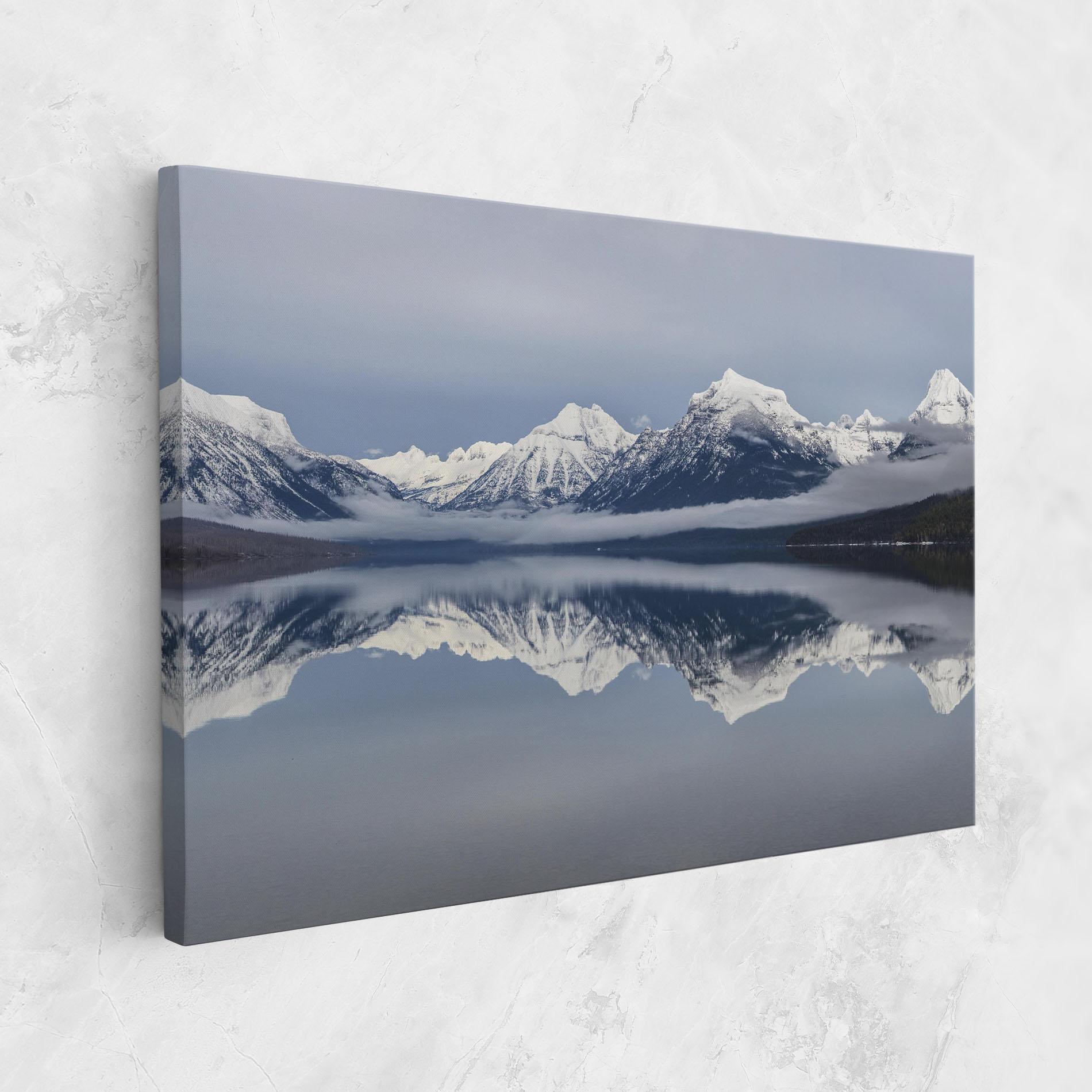 Vászonkép Beautiful Snowy Mountain mockup 1