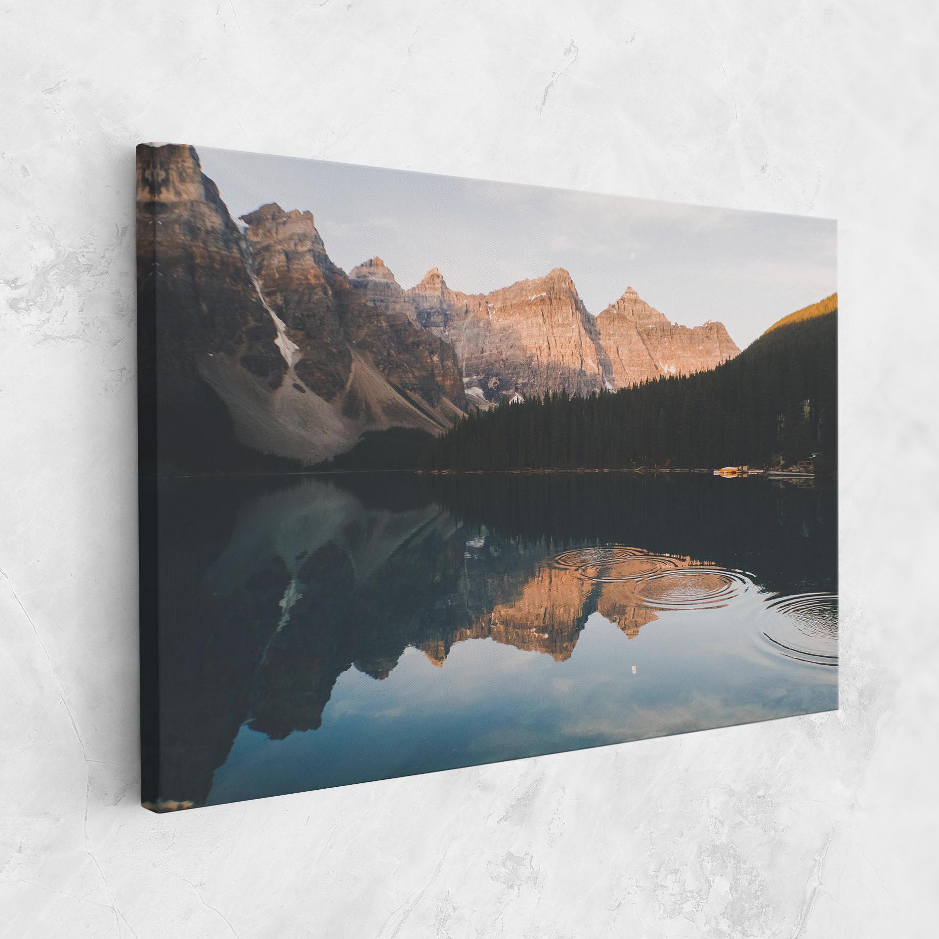 Vászonkép Brown Mountain Lake mockup 1