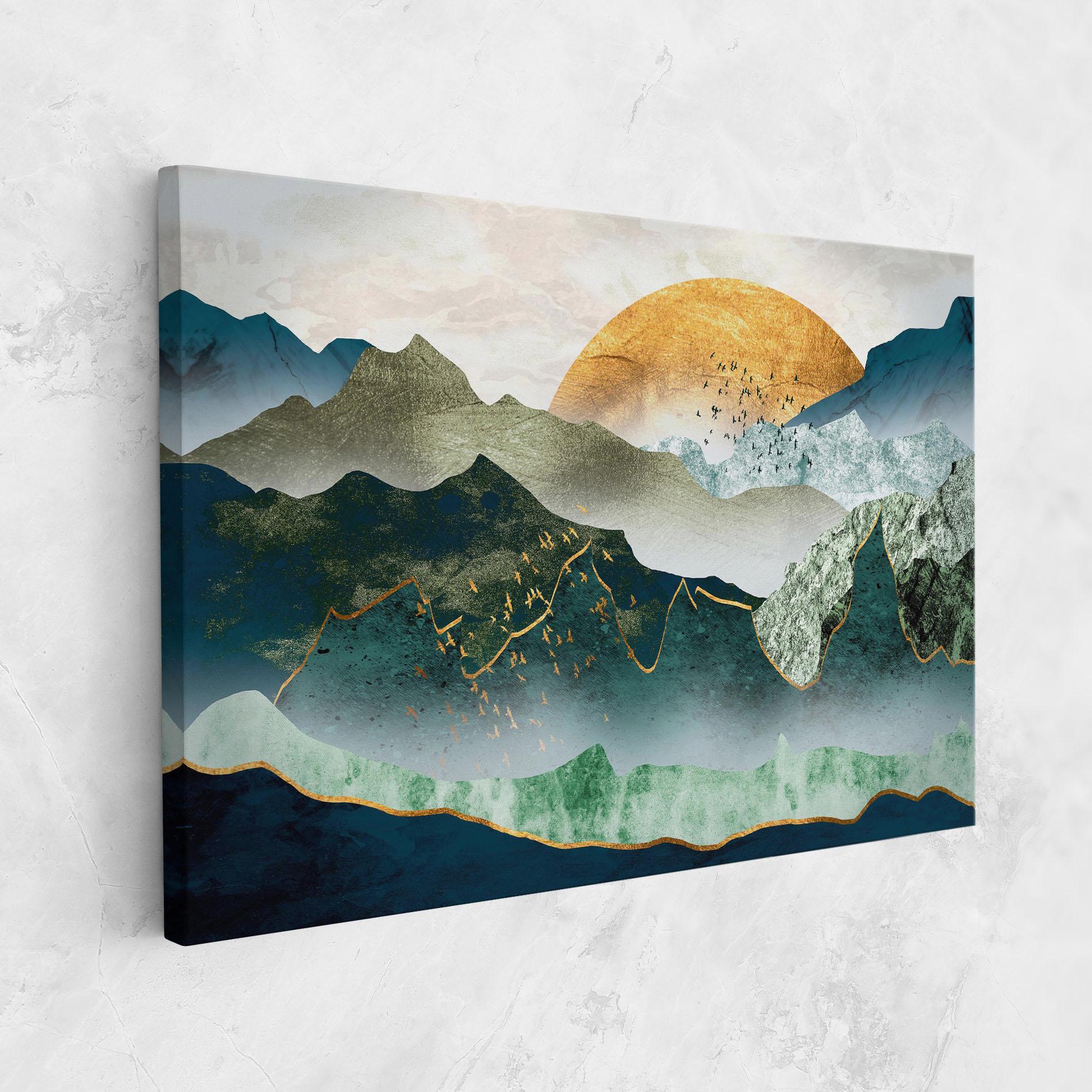 Vászonkép Golden Mountains mockup 1