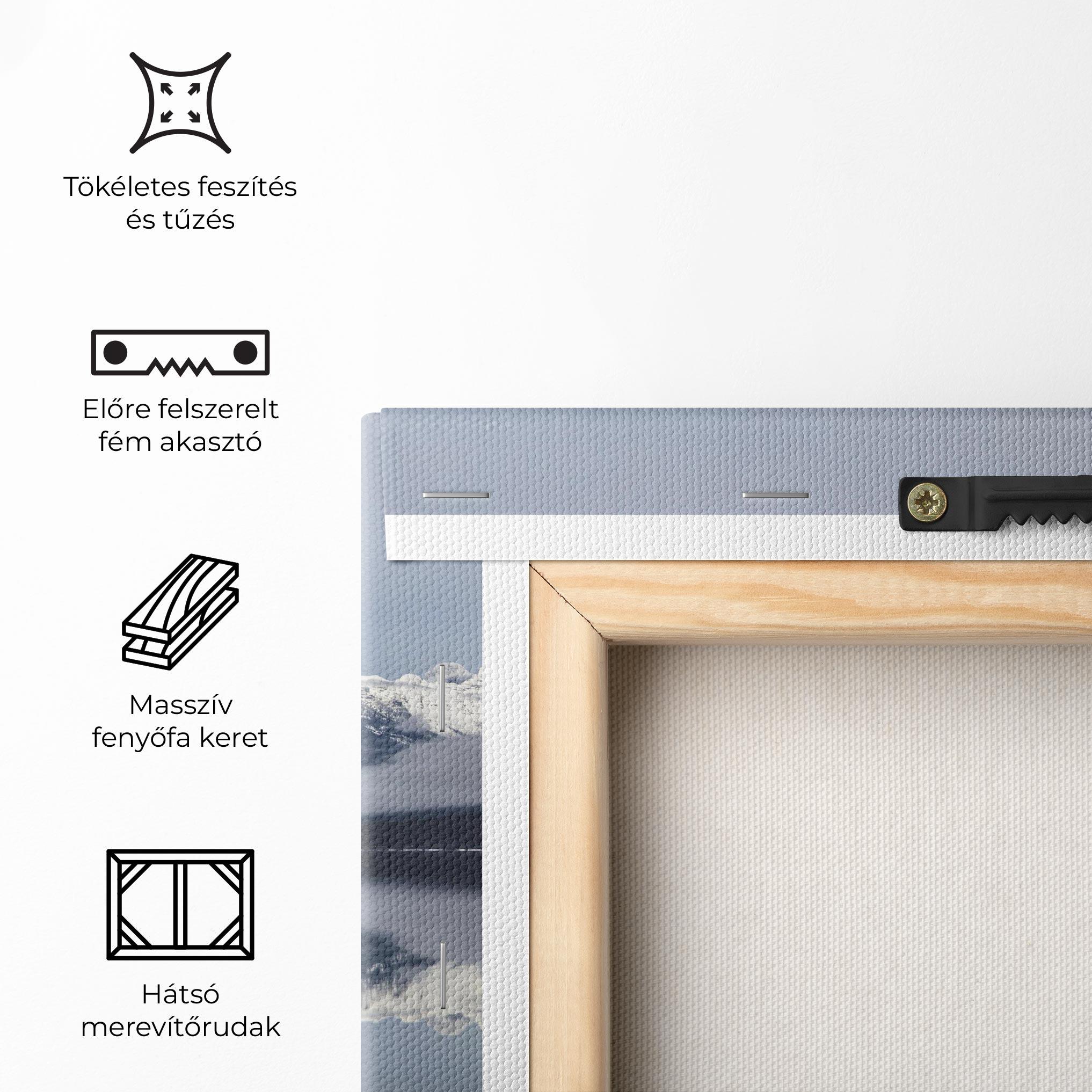 Vászonkép Beautiful Snowy Mountain mockup 5