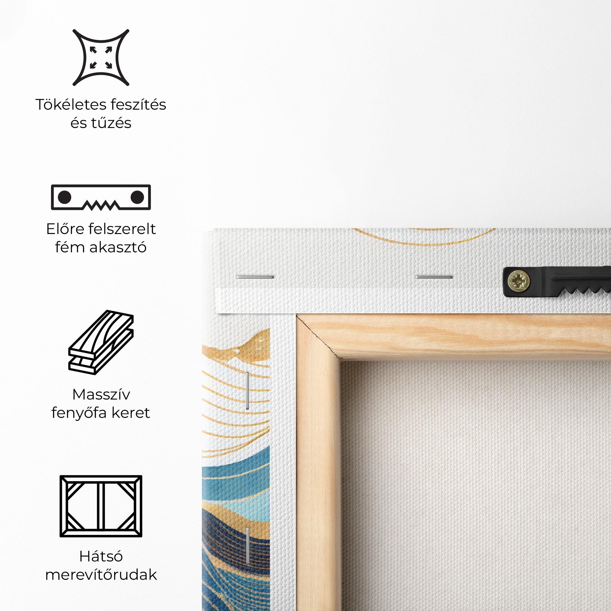 Vászonkép Blue Wave Mountain mockup 5