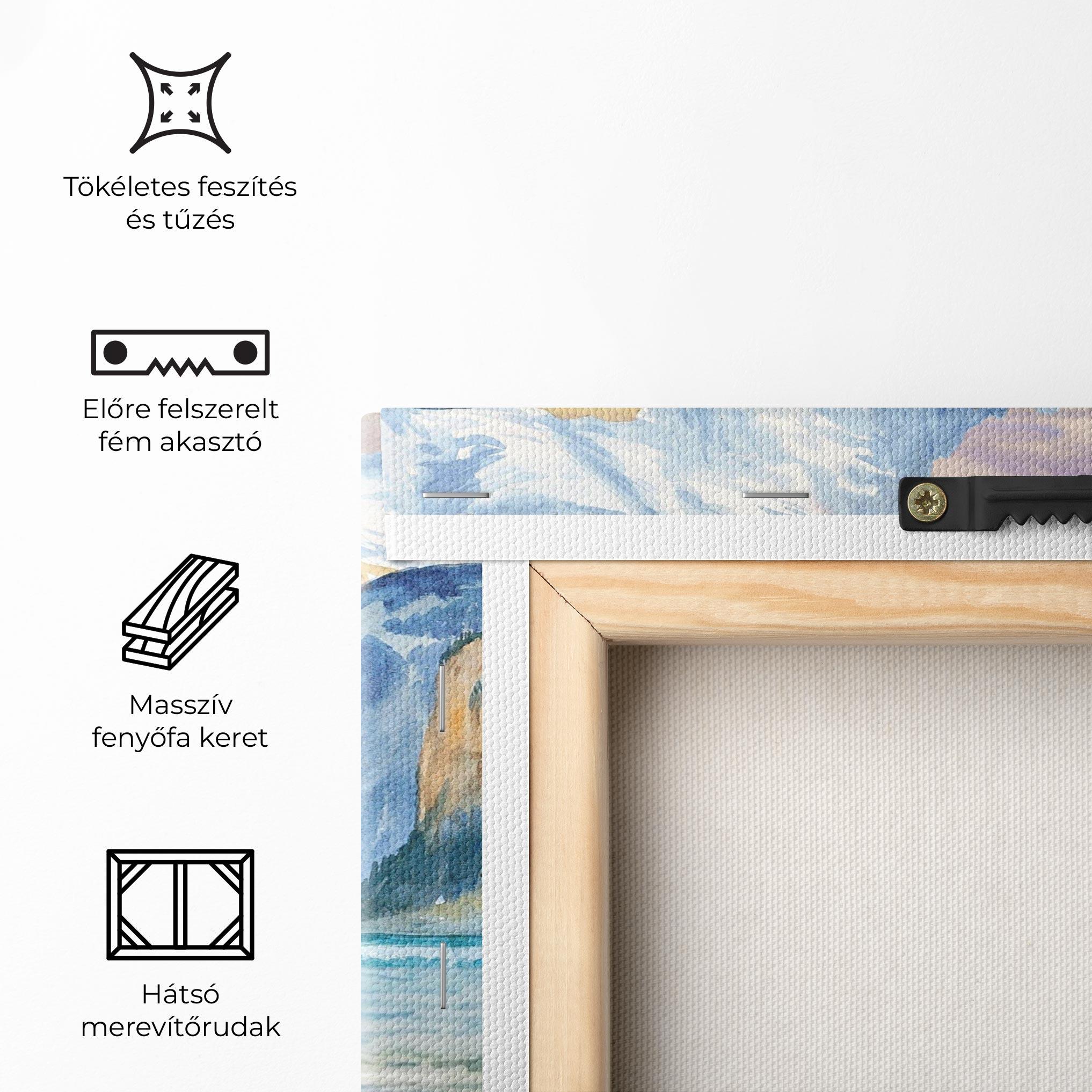 Vászonkép Boat Mountain View mockup 5