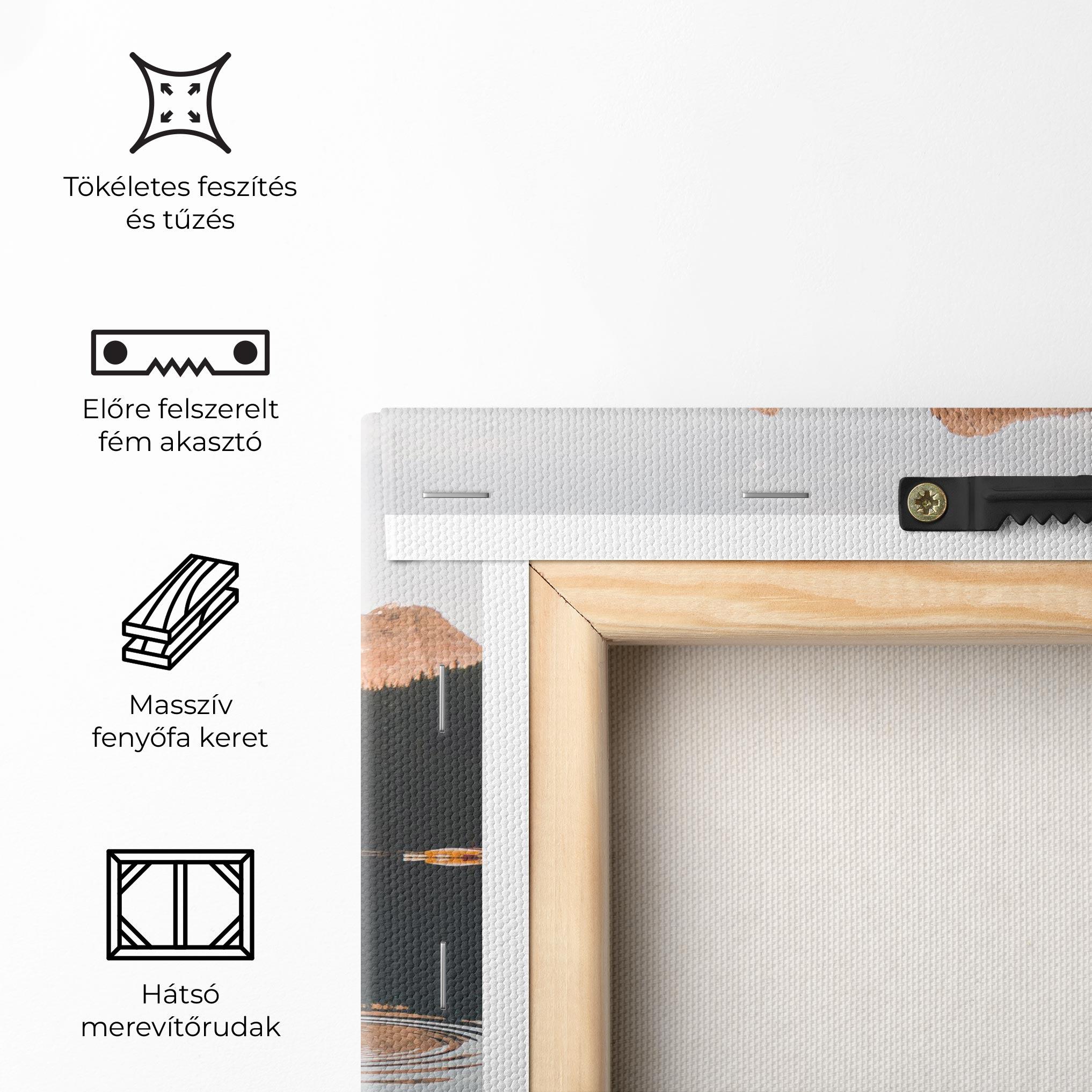 Vászonkép Brown Mountain Lake mockup 5