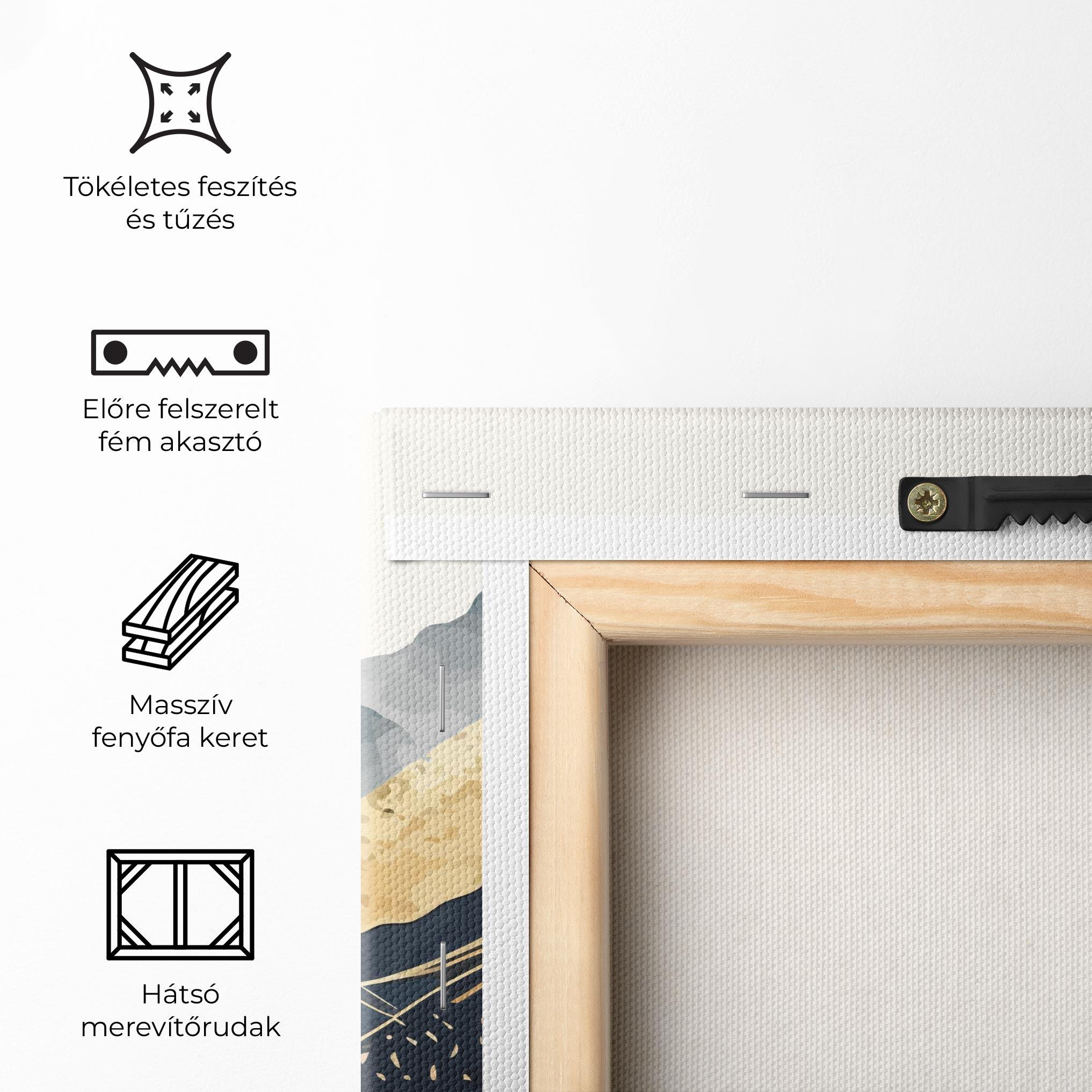 Vászonkép Gold Grey Mountain mockup 5