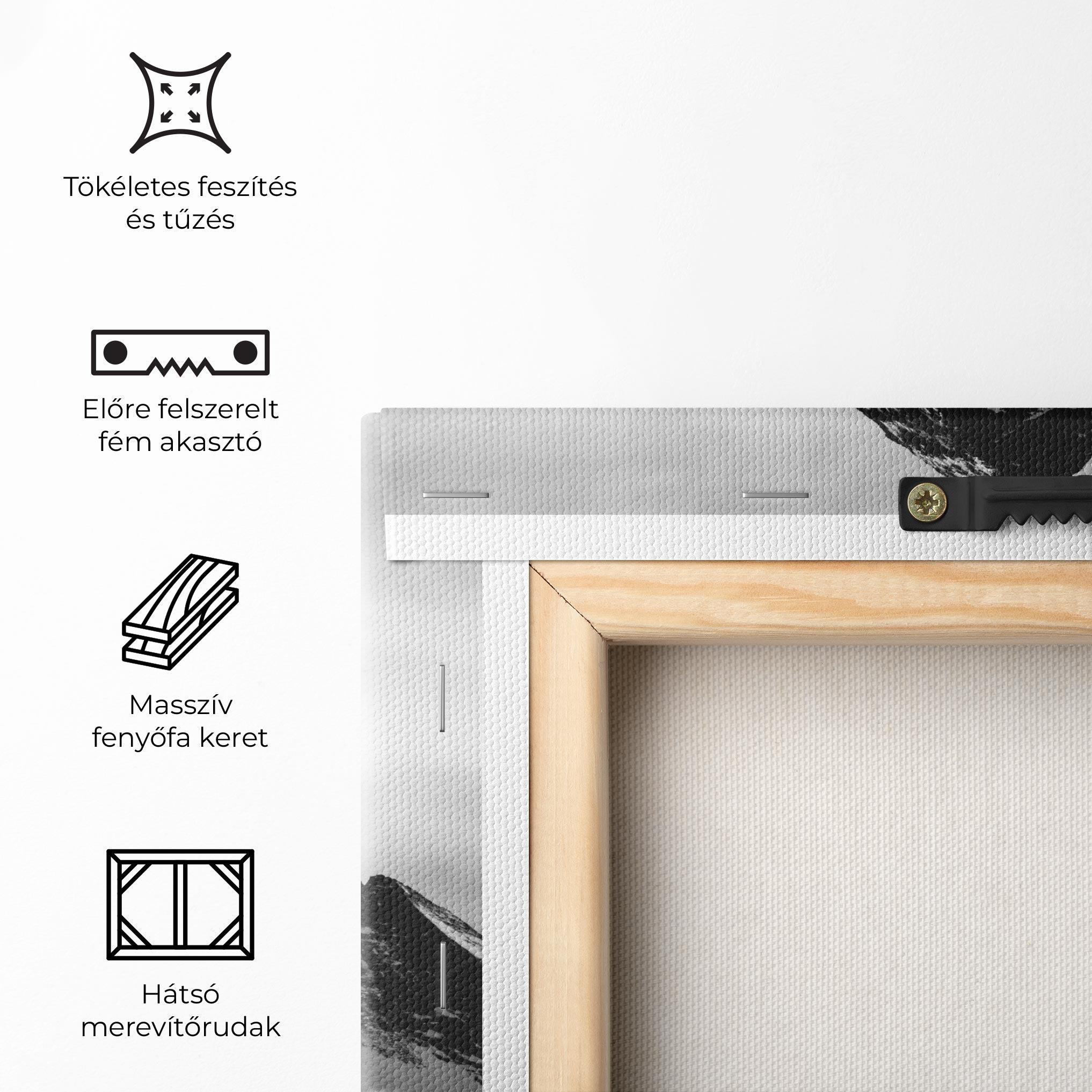 Vászonkép Snowy Black Mountain mockup 5