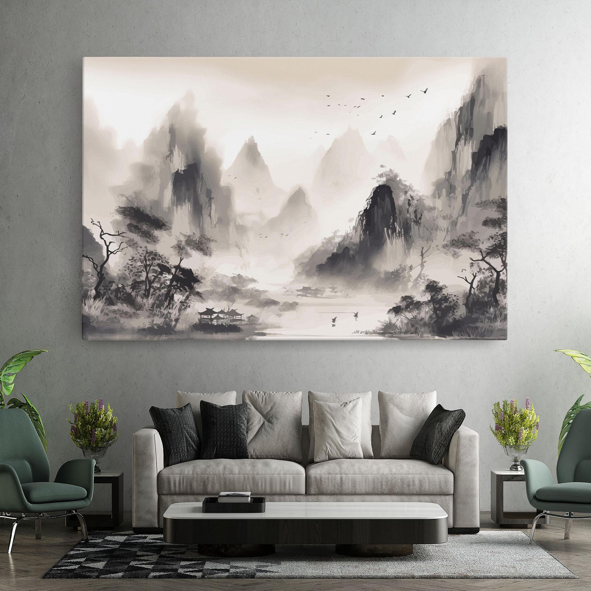 Vászonkép Far Away Mountain mockup 7