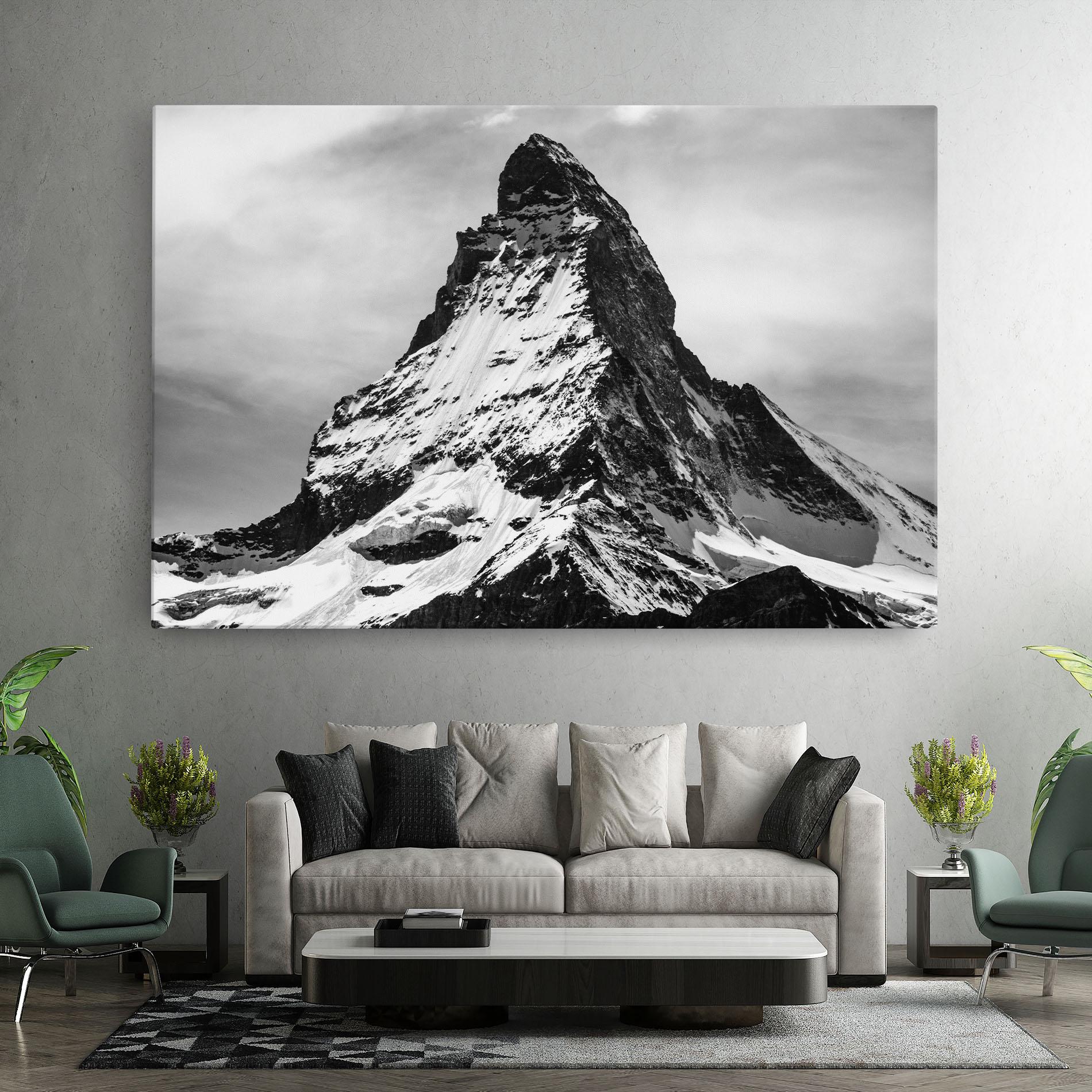 Vászonkép Snowy Black Mountain mockup 7