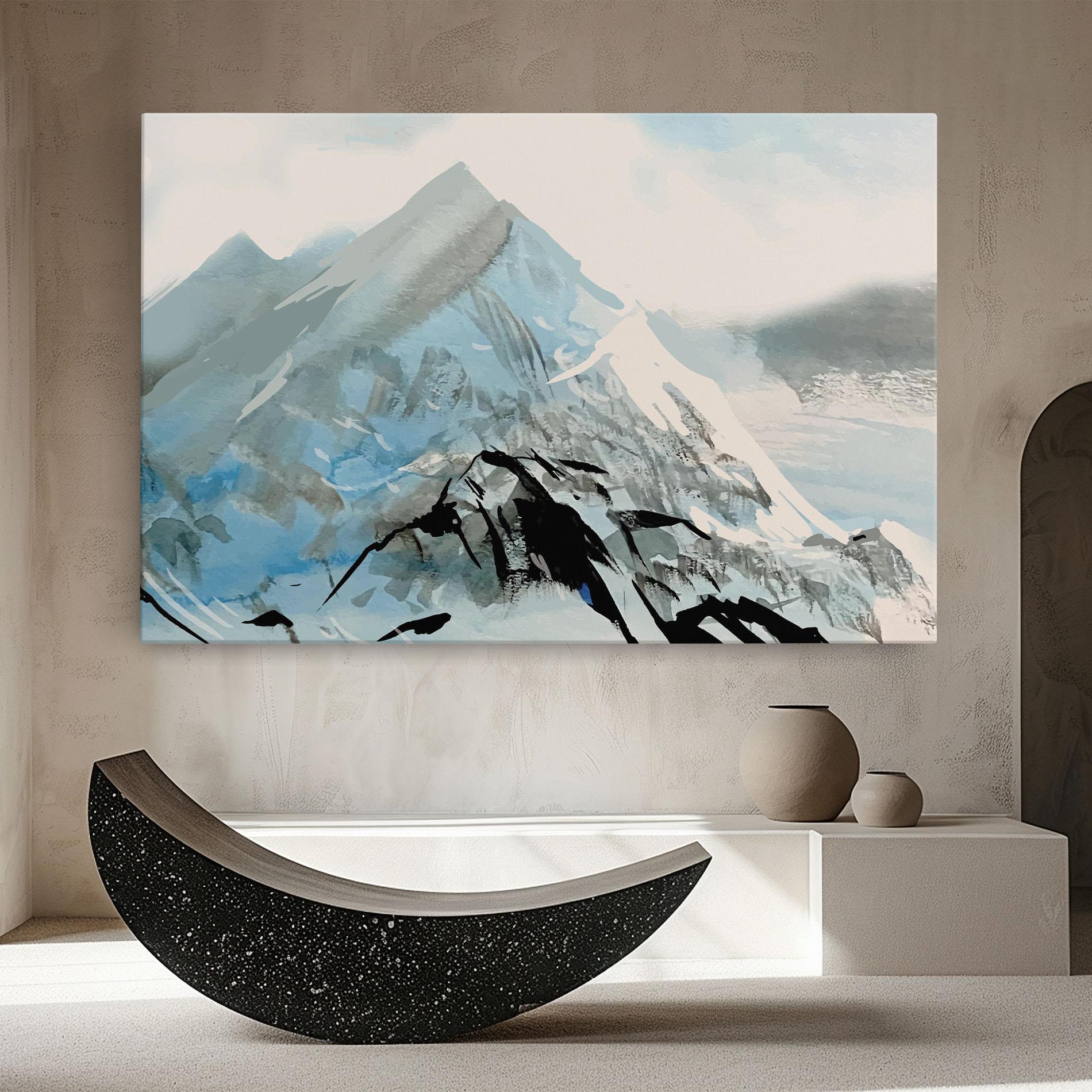 Vászonkép Blue Black Mountain mockup 8