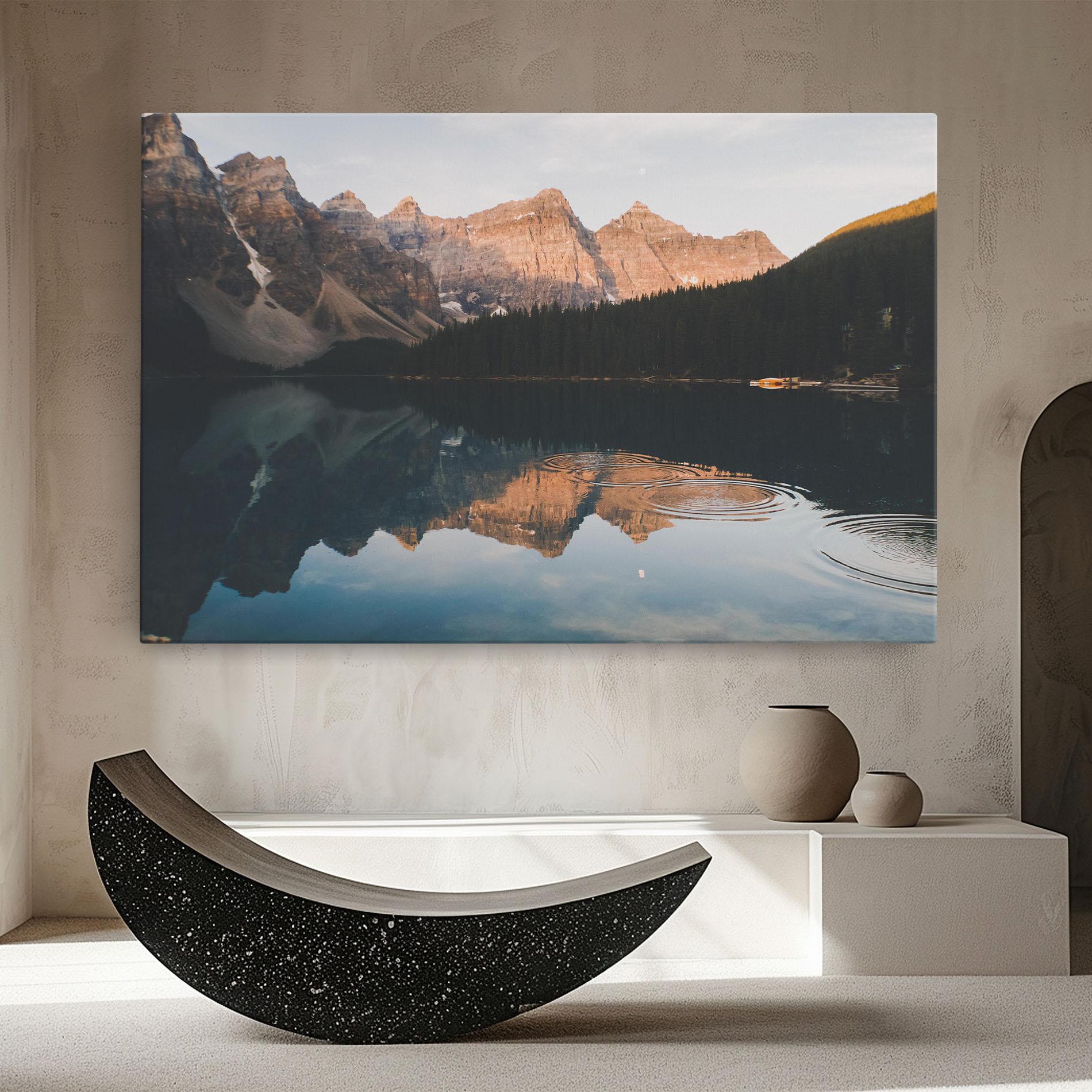 Vászonkép Brown Mountain Lake mockup 8