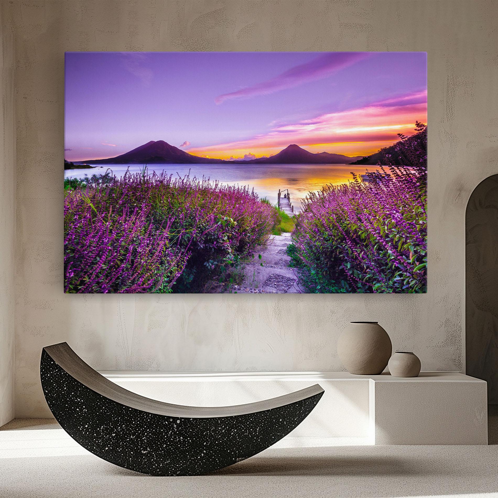 Vászonkép Purple Lake mockup 8