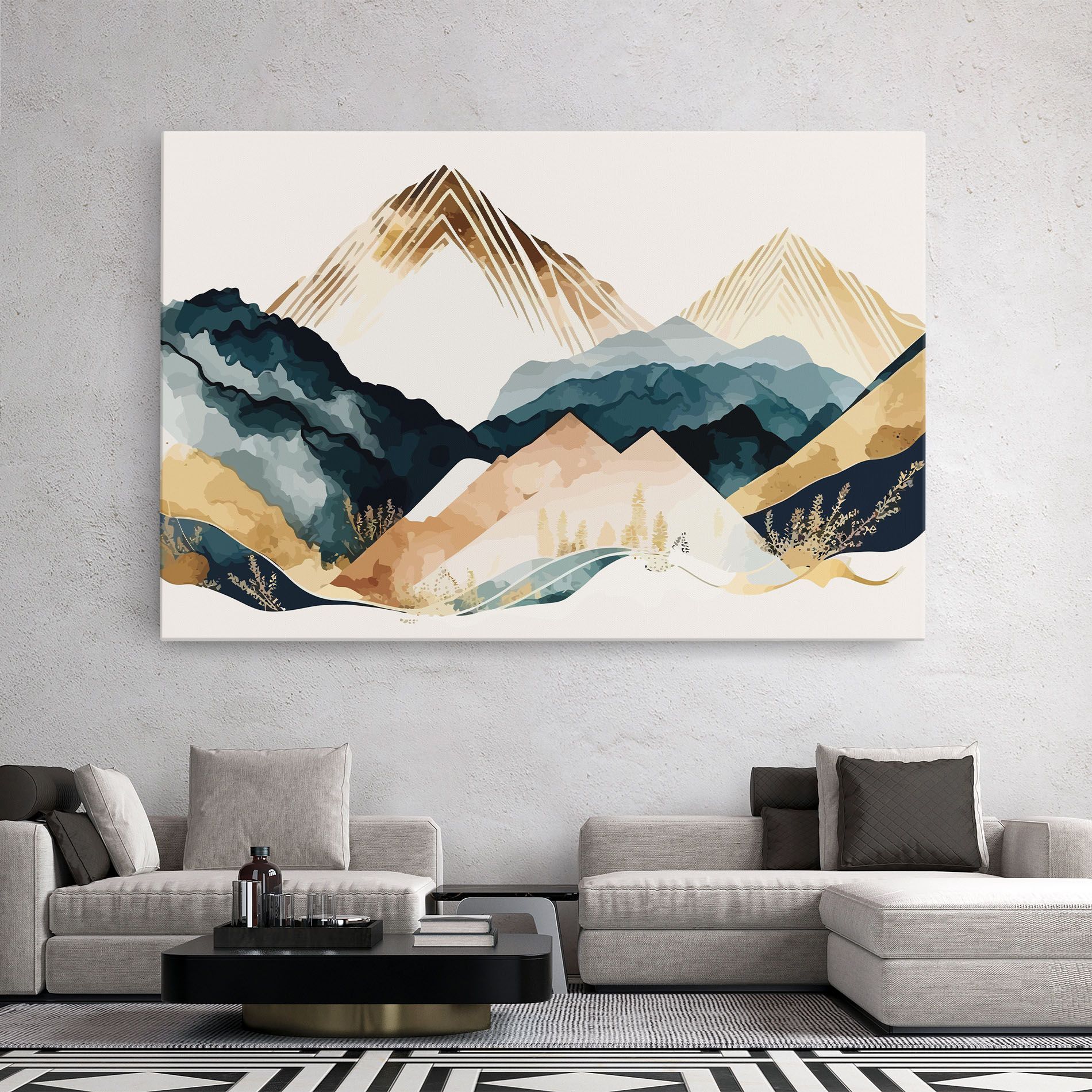 Gold Green Mountain mockup 2