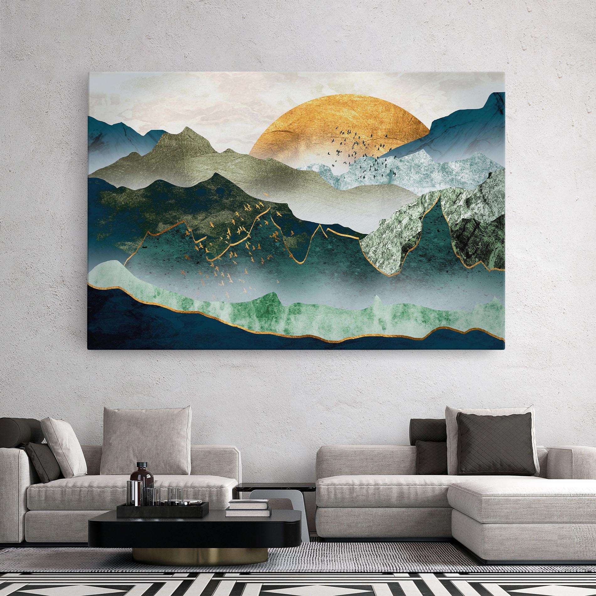 Vászonkép Golden Mountains mockup 2