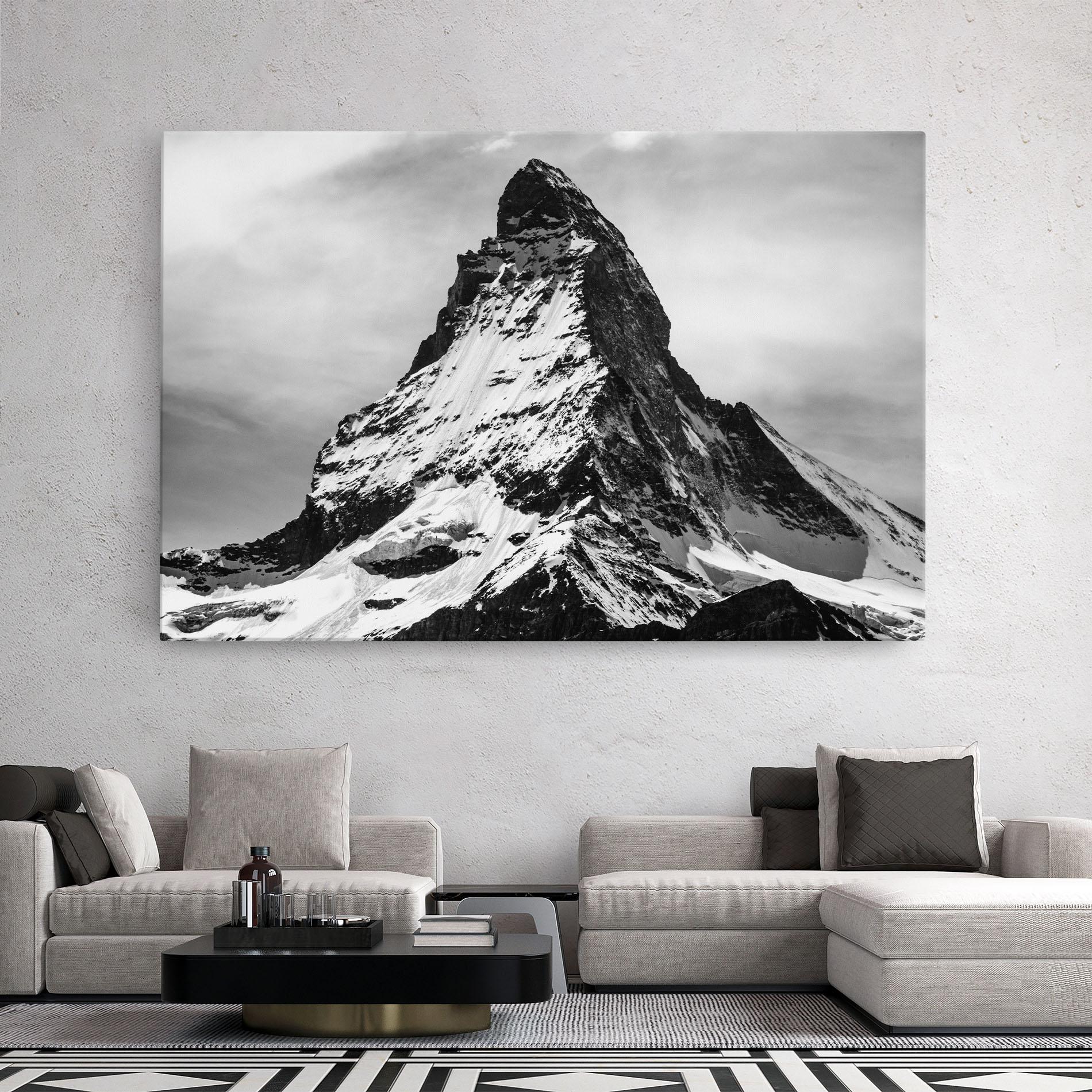 Vászonkép Snowy Black Mountain mockup 2