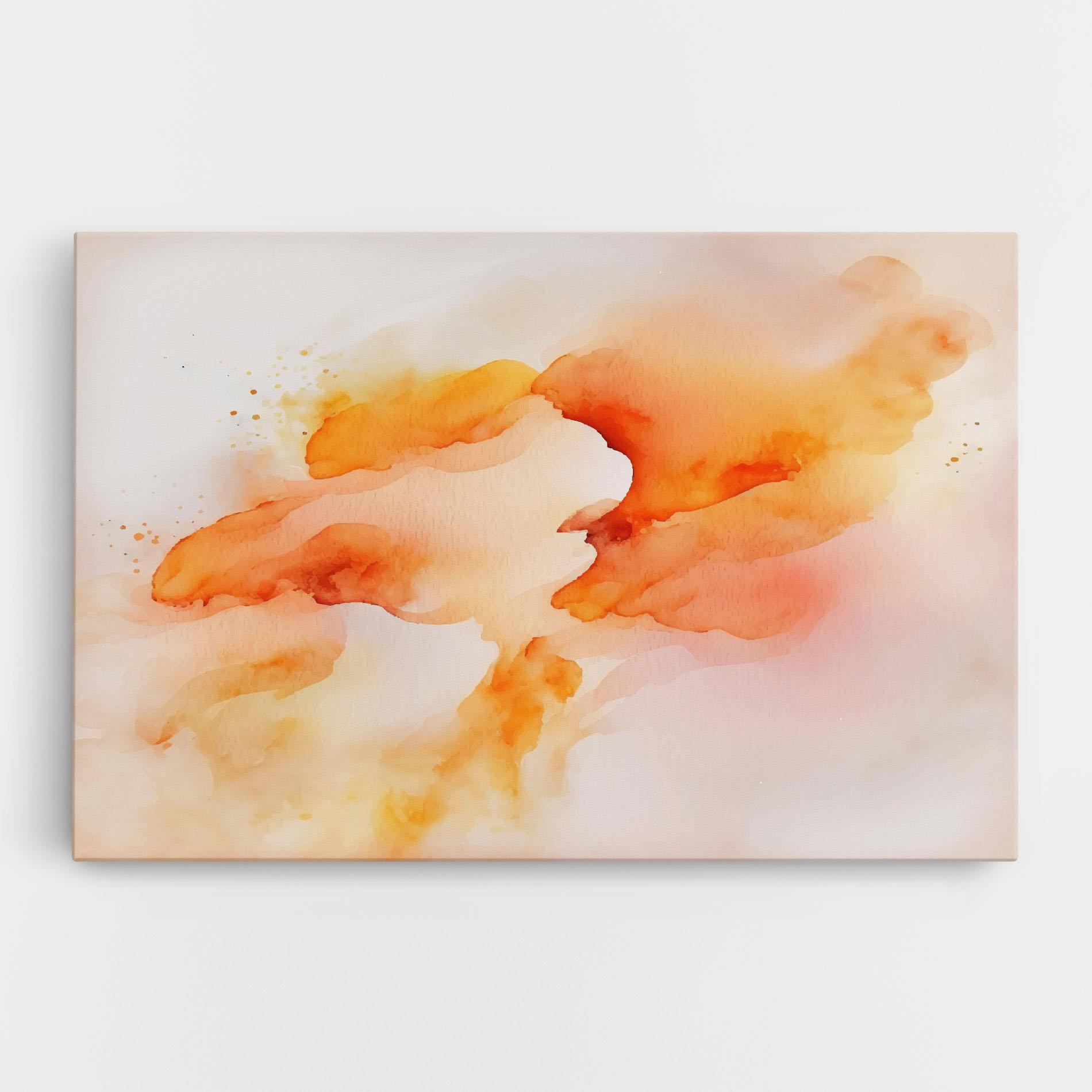Vászonkép Abstract Orange Cloud mockup 0