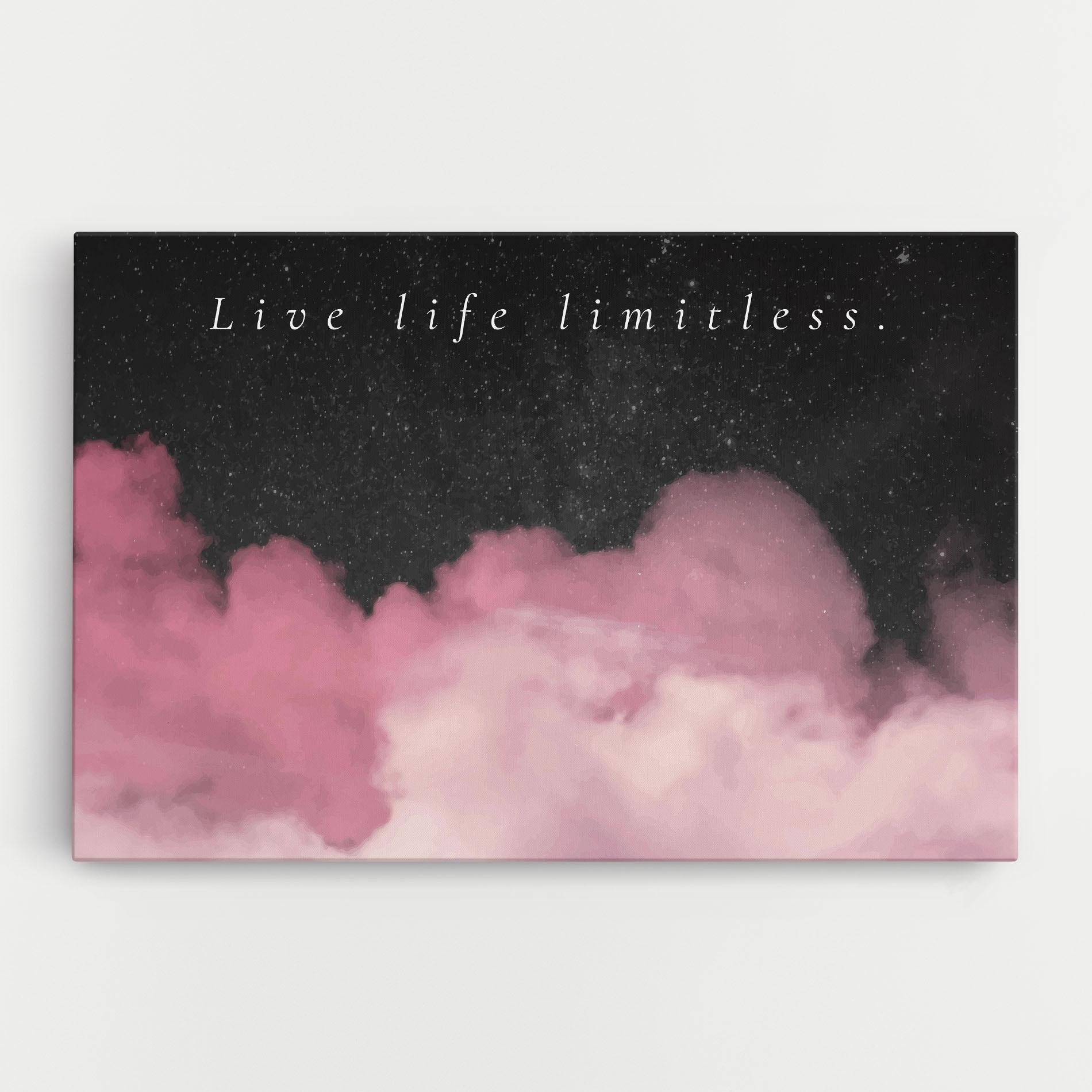 Vászonkép Clouds Text Pink mockup 0