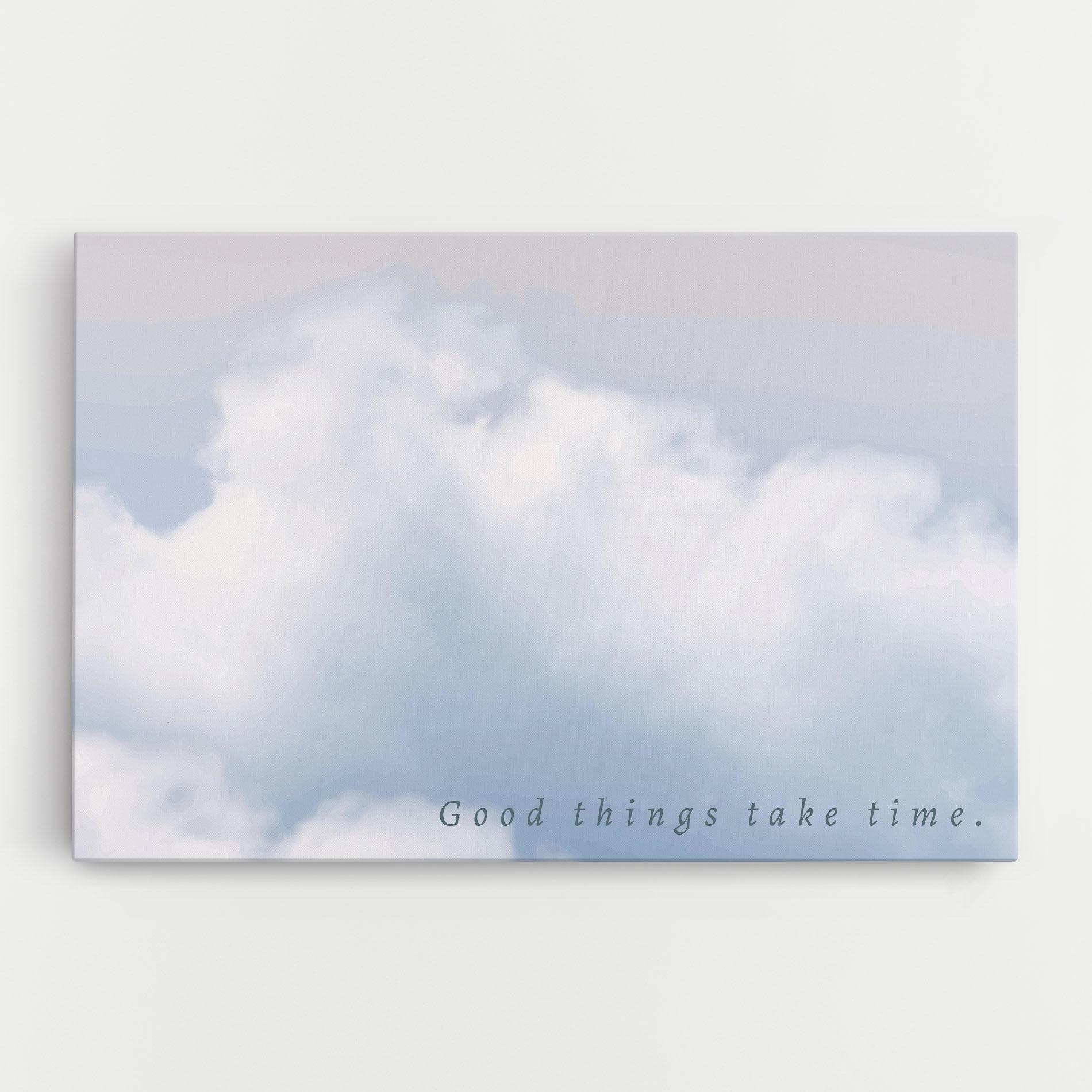 Vászonkép Clouds Text White mockup 0