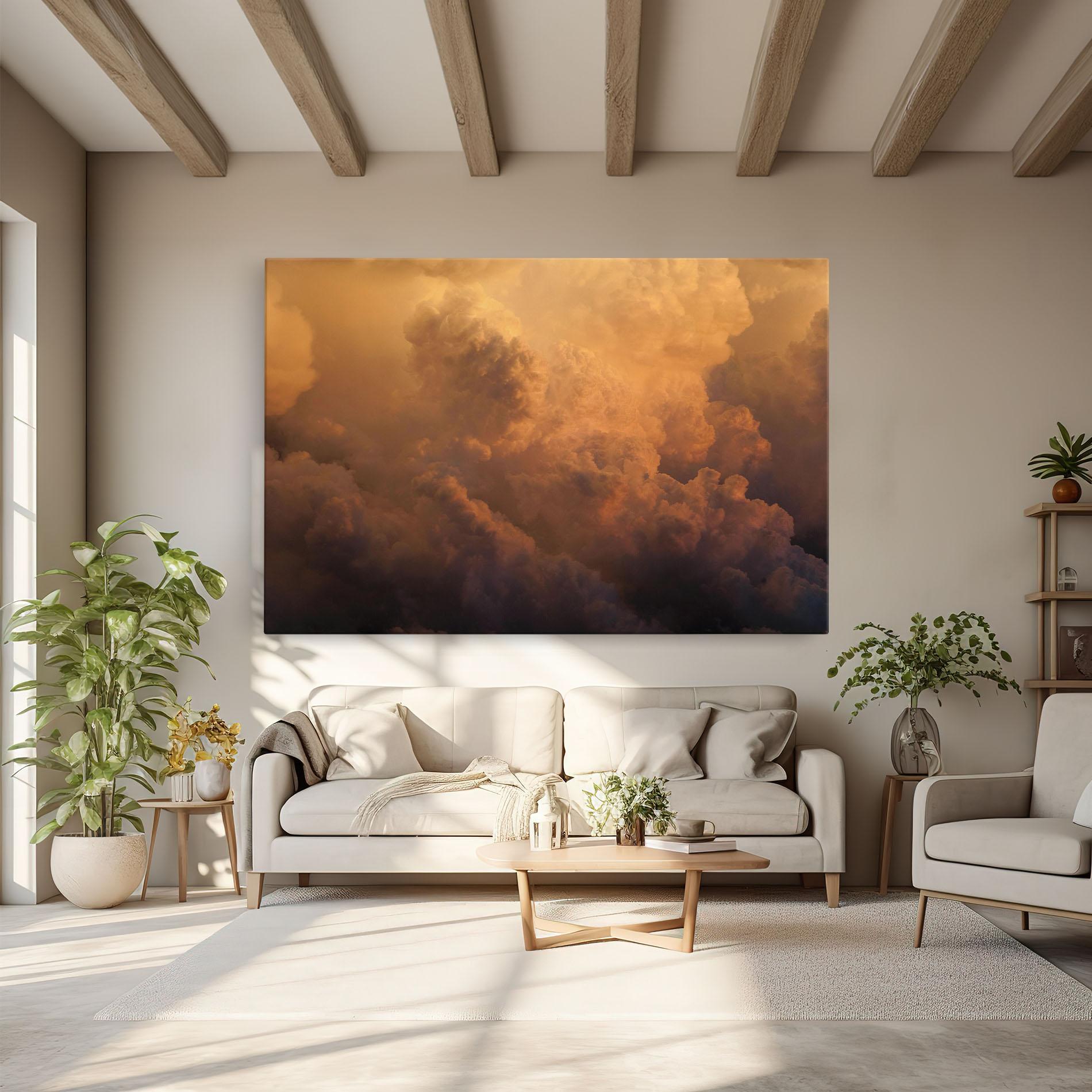 Vászonkép Brown Orange Clouds mockup 6