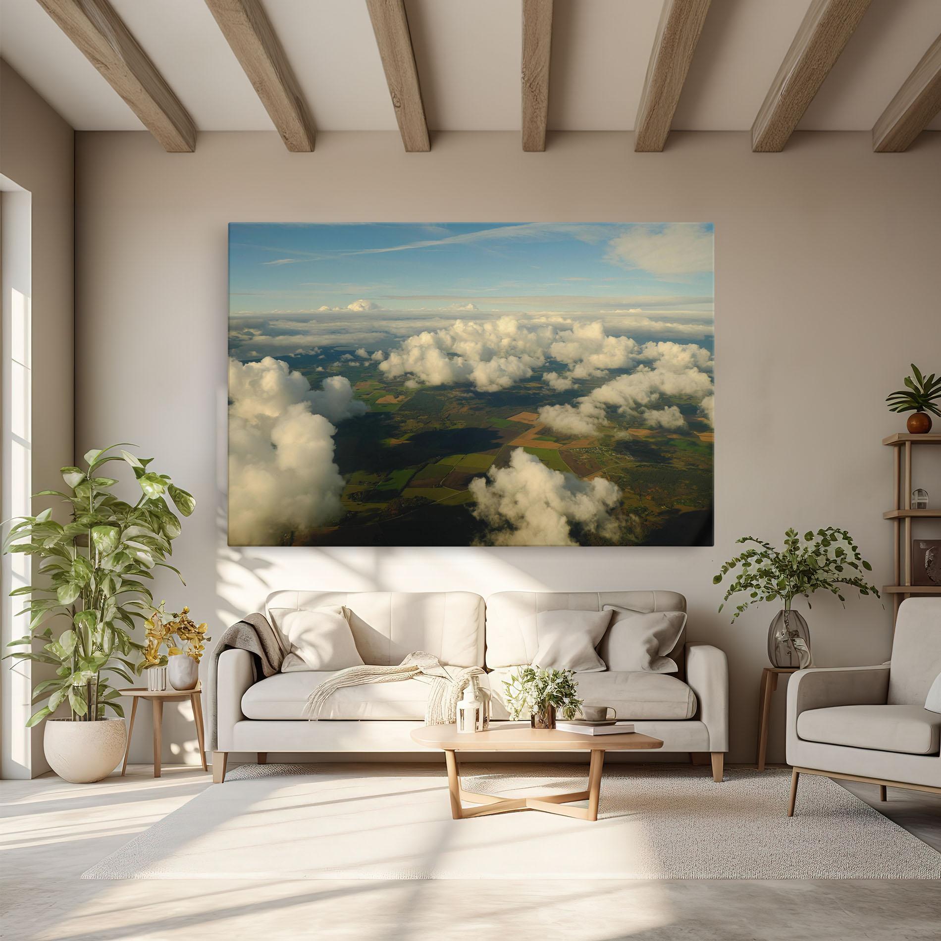 Vászonkép Clouds View From Plane mockup 6