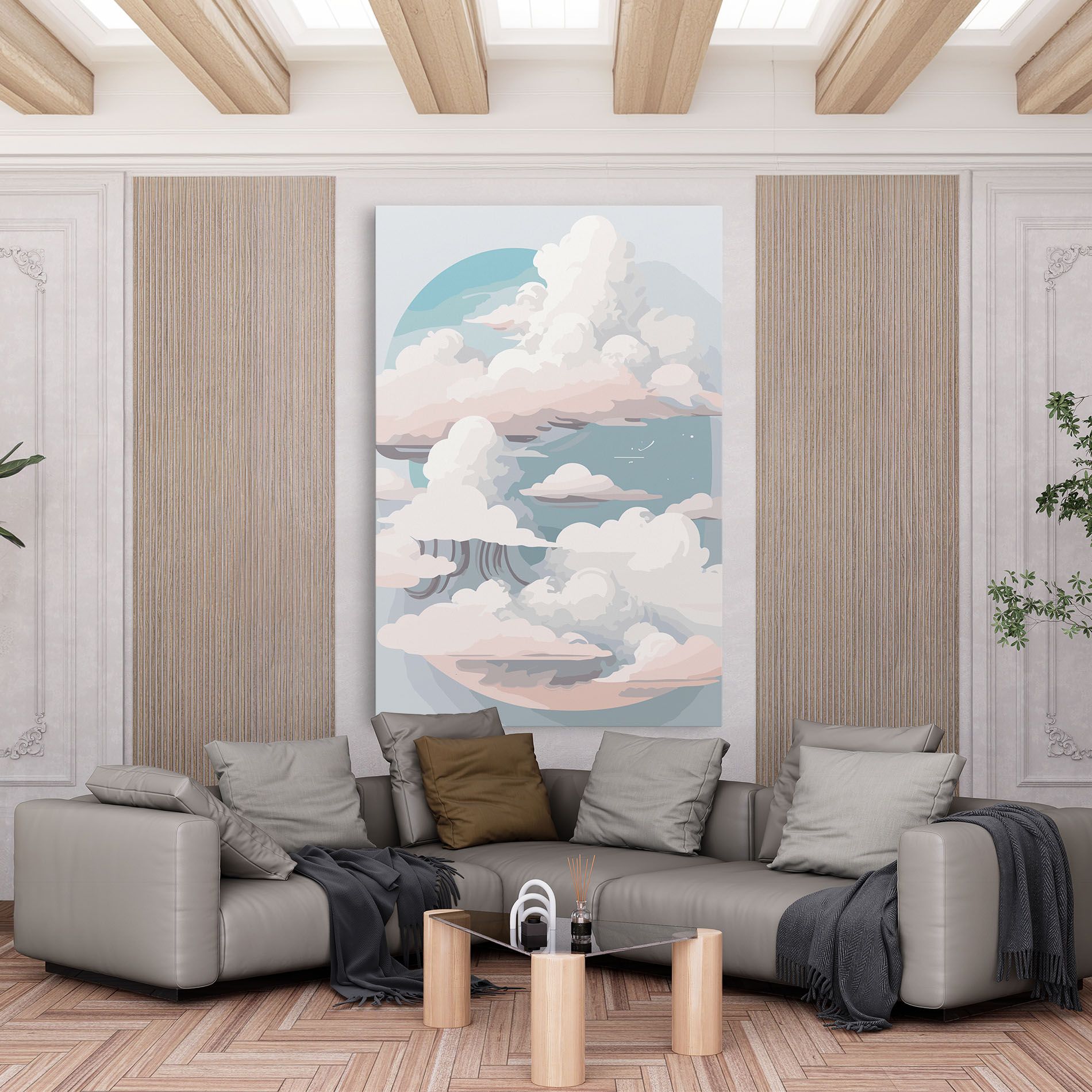 Cloud White Art mockup 6