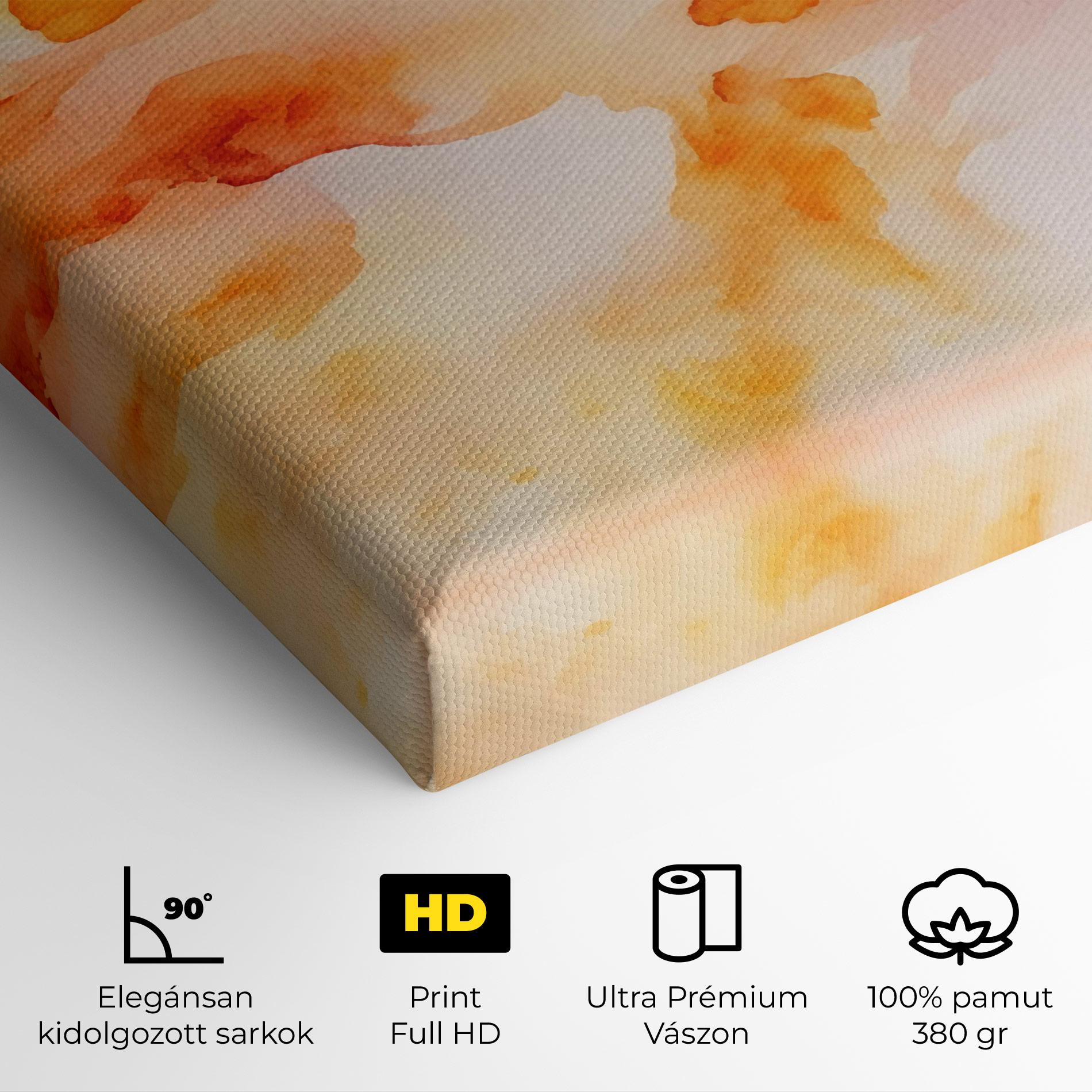 Vászonkép Abstract Orange Cloud mockup 4