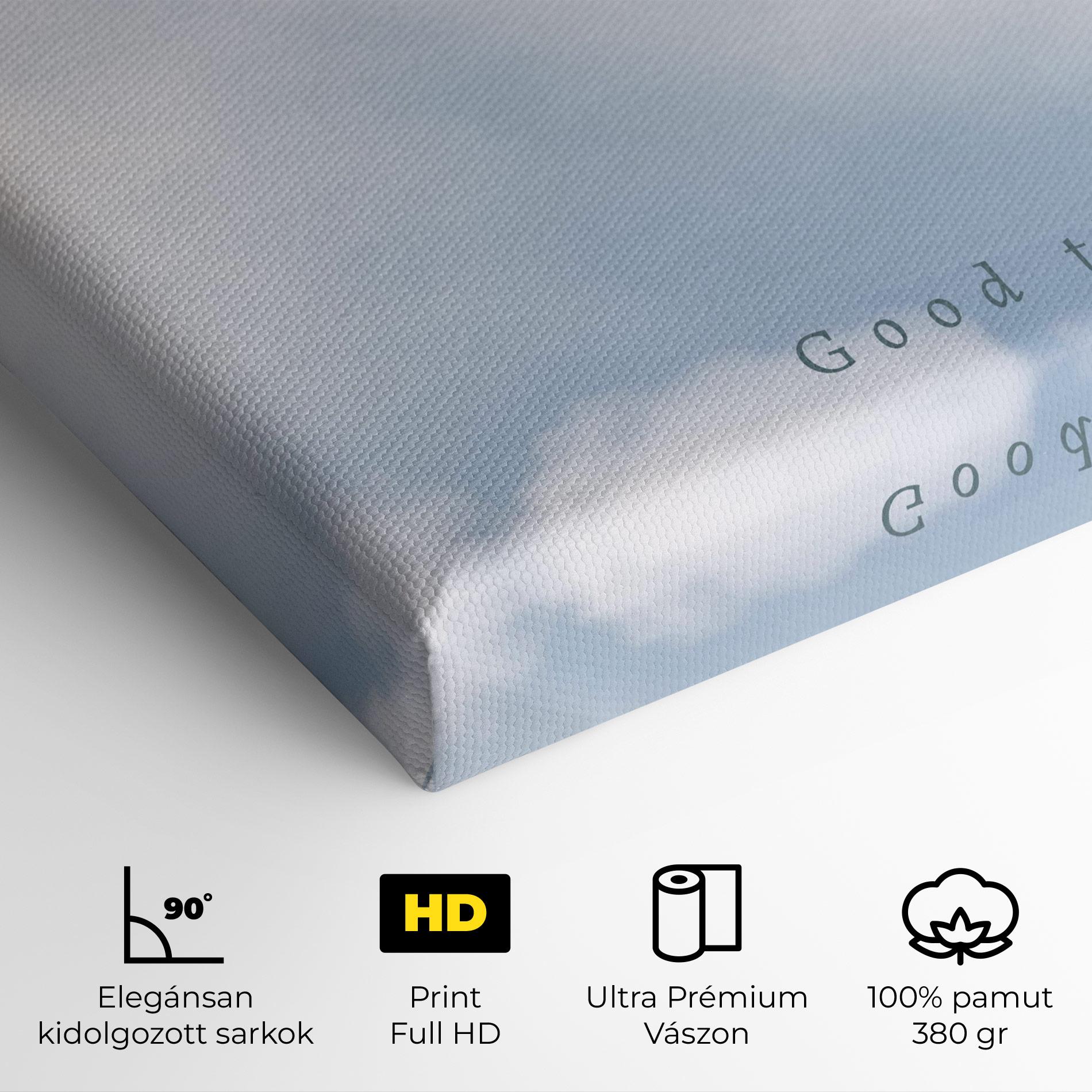 Vászonkép Clouds Text White mockup 4