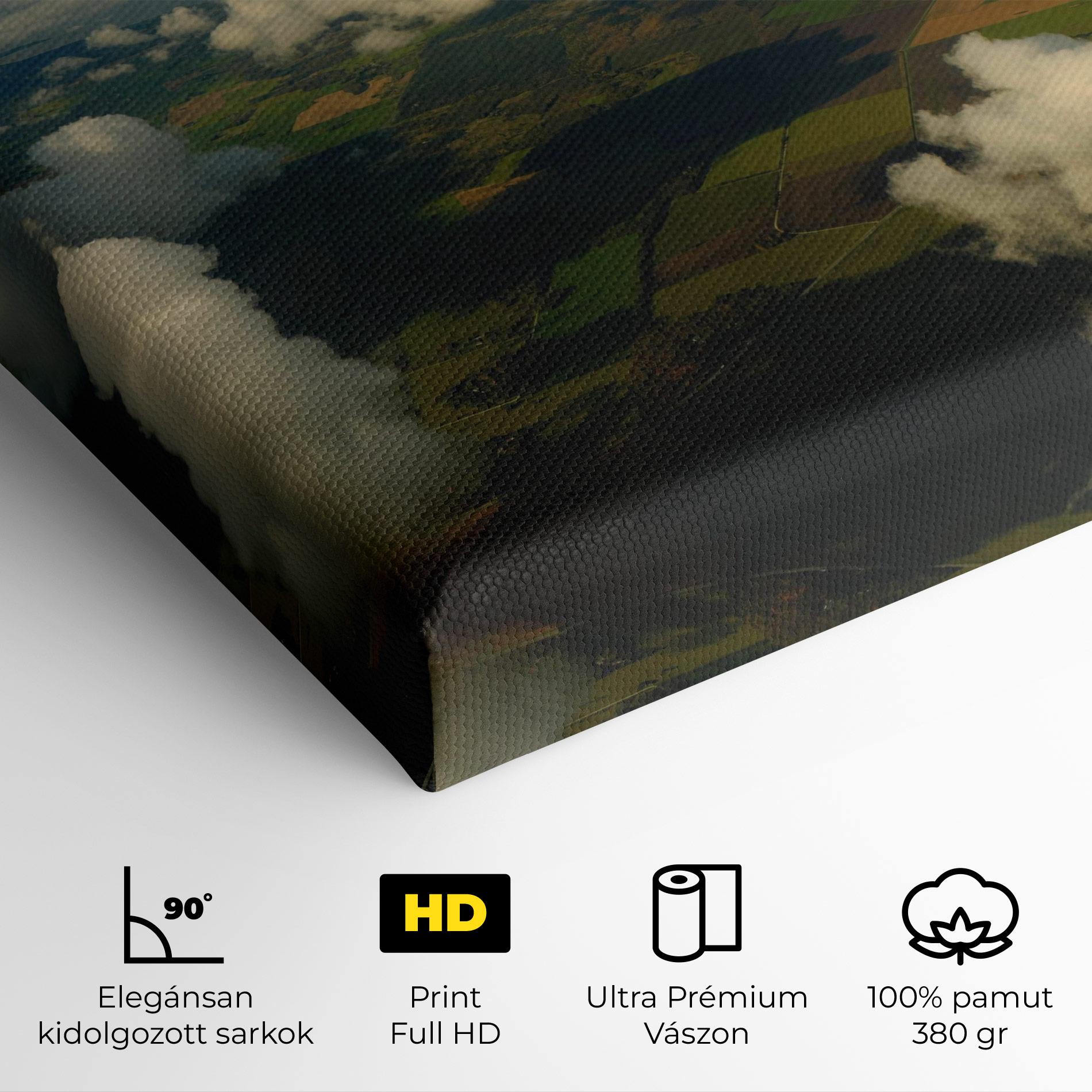 Vászonkép Clouds View From Plane mockup 4